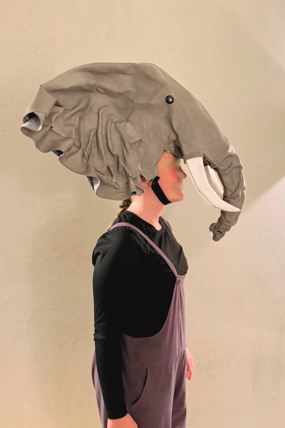 Elephant Headpiece (Paper Mache and Fabric)