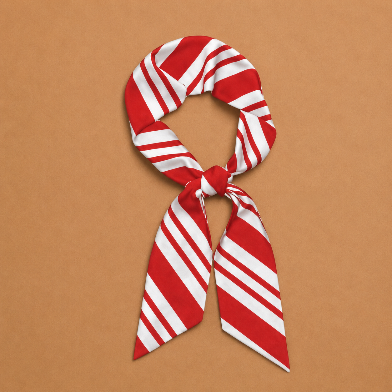 Red and white candy cane stripe scarf  — budget-friendly elf accessory for Elf Jr. the Musical workshop ensemble. Purchased on Amazon for school theater production