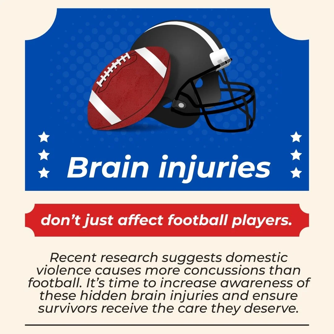 🏈 The @nfl has done an incredible job of raising concussion awareness, however let&rsquo;s remember: brain injuries don&rsquo;t just happen on the field.

Recent research shows domestic violence may cause more concussions than football.

Everyone de