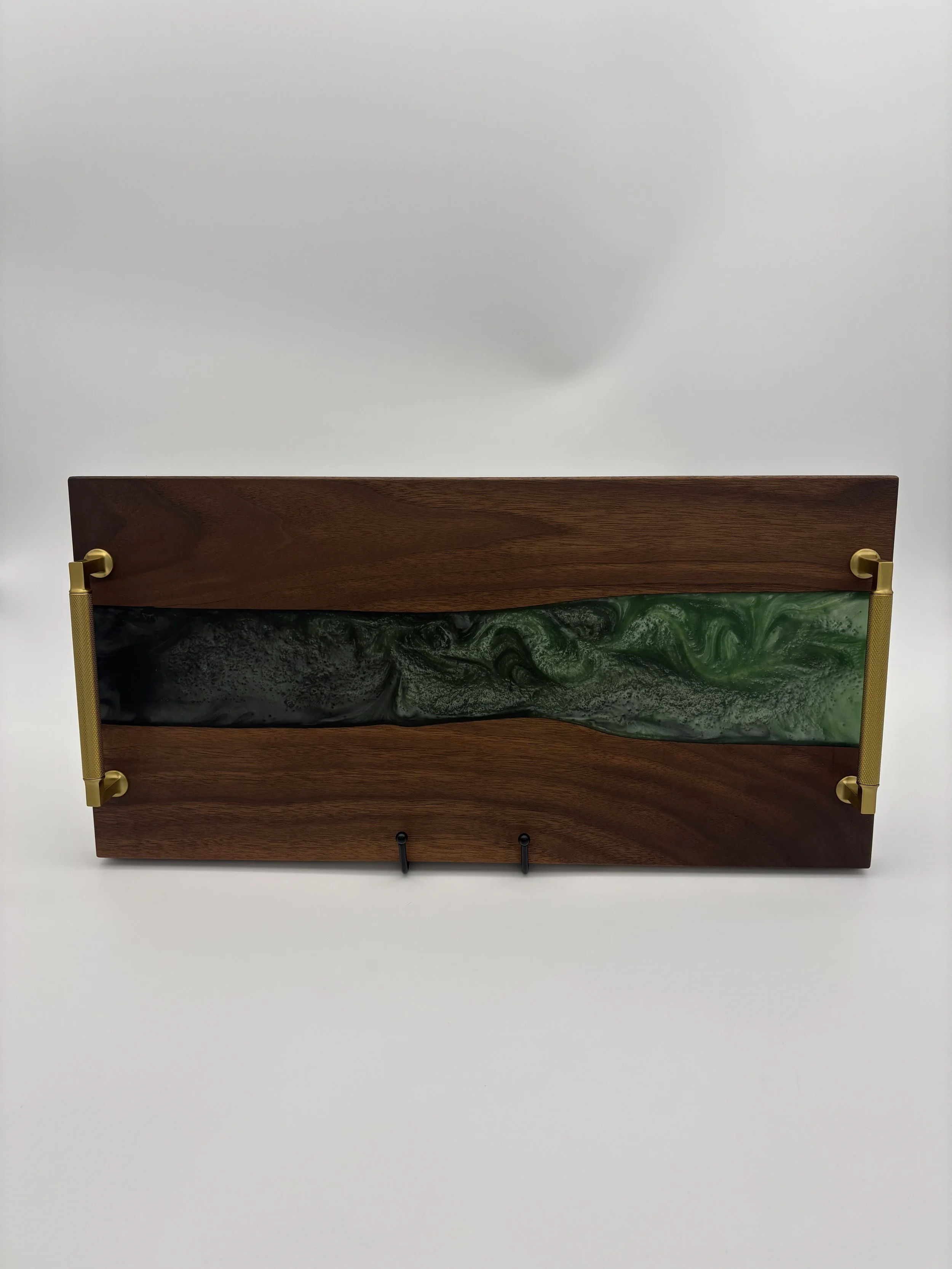Green Black Epoxy Serving Tray