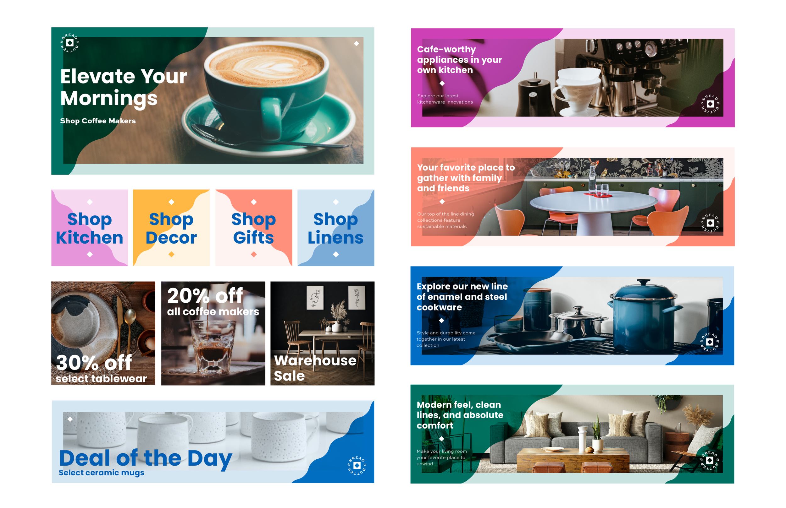 Banner ads + carousel images, demo site / acoustic