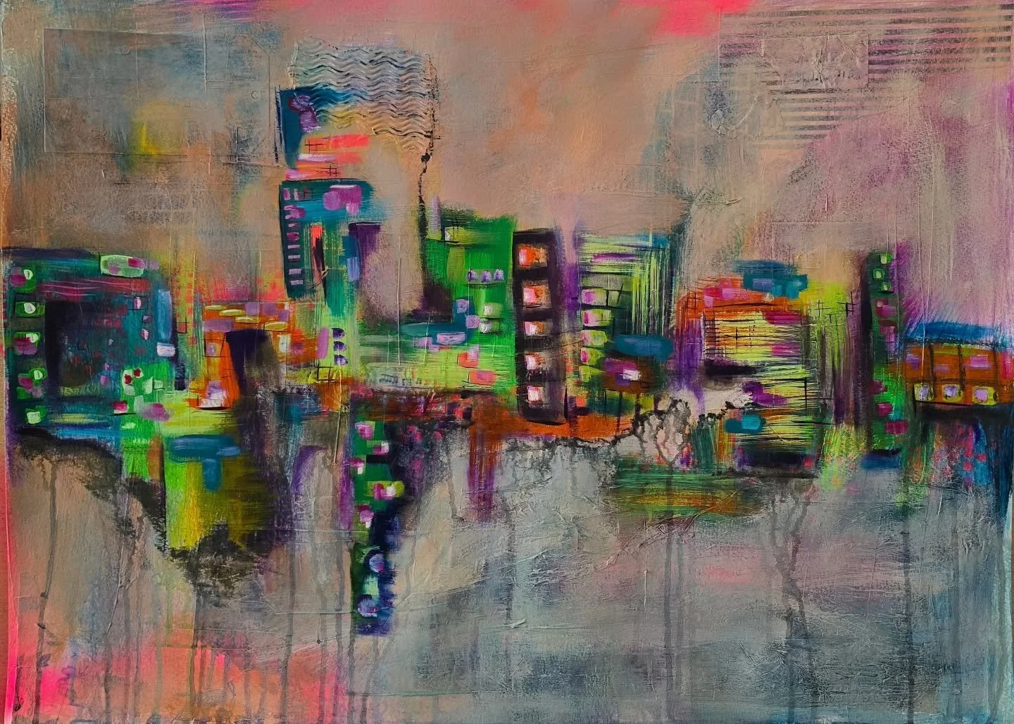 These abstract pieces weren&rsquo;t easy.

Each one went through an ugly phase, the kind that made me cry and doubt that I could finish. 

I kept showing up anyway.

In the end, I&rsquo;m happy with where they landed.
I don&rsquo;t know if this is th