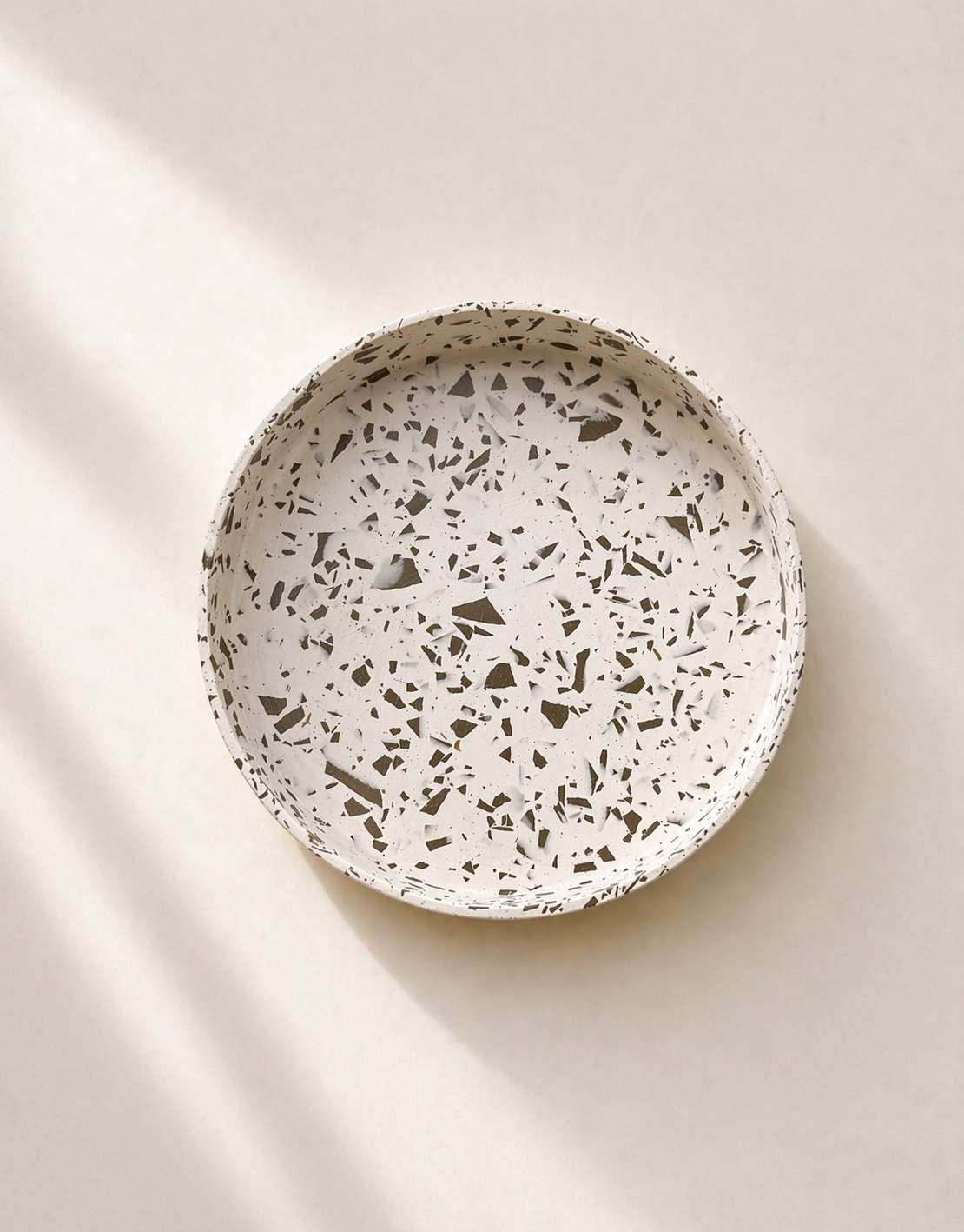 Rundes Terrazzo Tablett