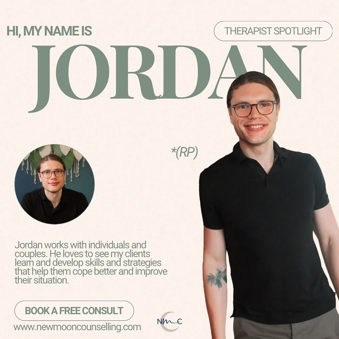 ACCEPTING NEW CLIENTS🚨

We are reintroducing Jordan for our Therapist Spotlight!

Jordan is our registered psychotherapist, he works with individuals and couples both virtually and in person. He uses a client centered approach which means he believe