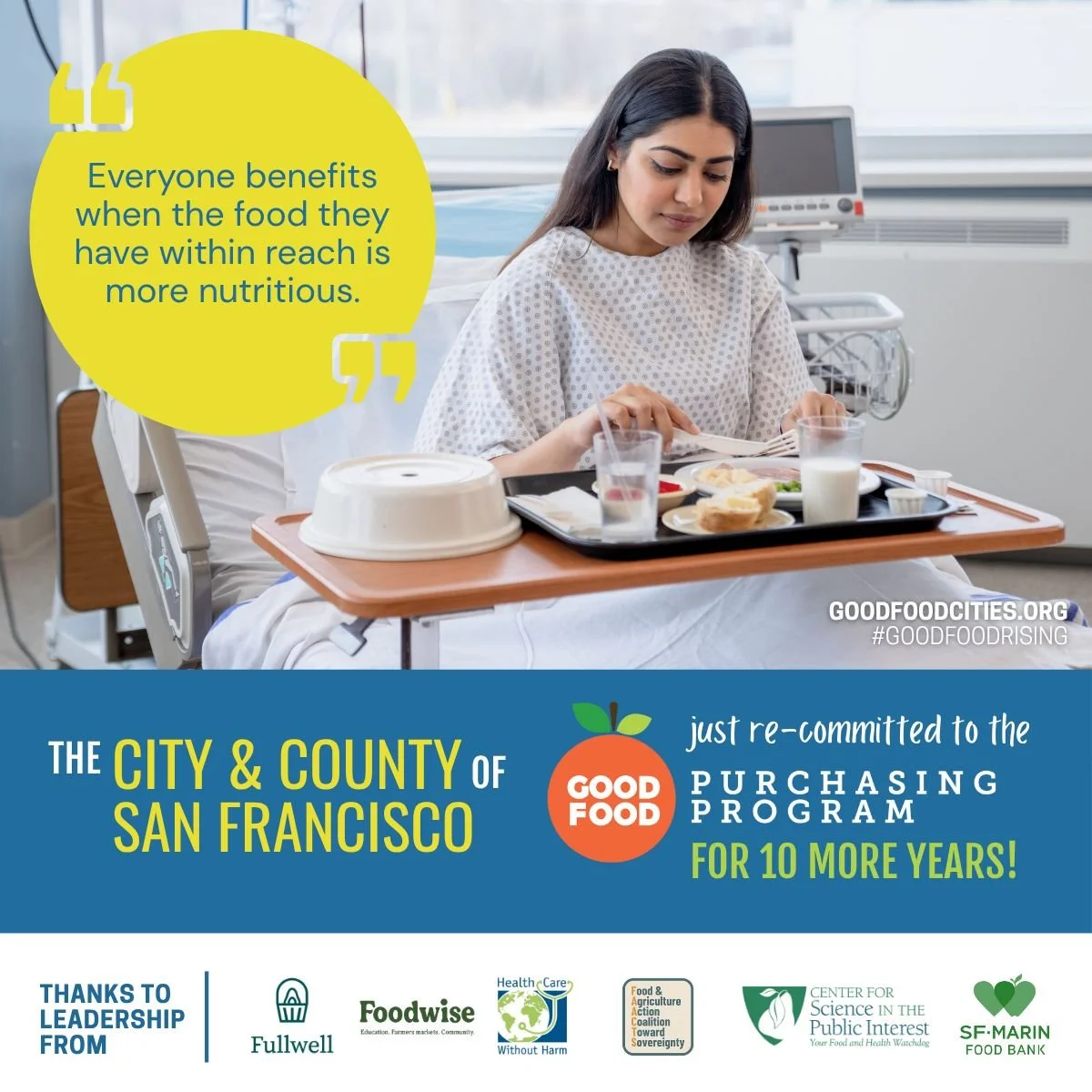 A Second Course for Good Food in San Francisco: SF Hospitals and Jails to continue improvements on food purchases for the next 10 years
