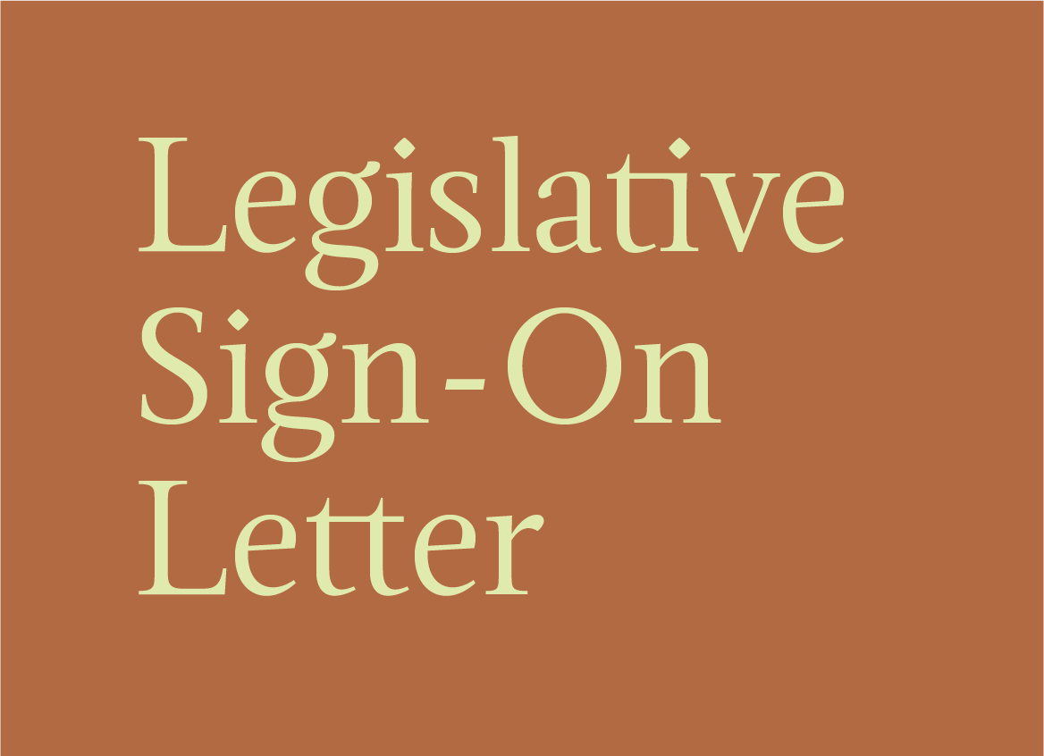 Legislative Budget Sign-On Letter for MSF&amp;N Advisory Workgroup