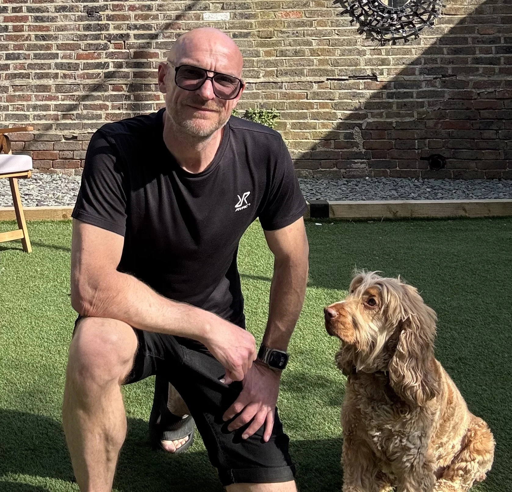 Nick at South London Dog Training with basil a training & Daycare Dog
