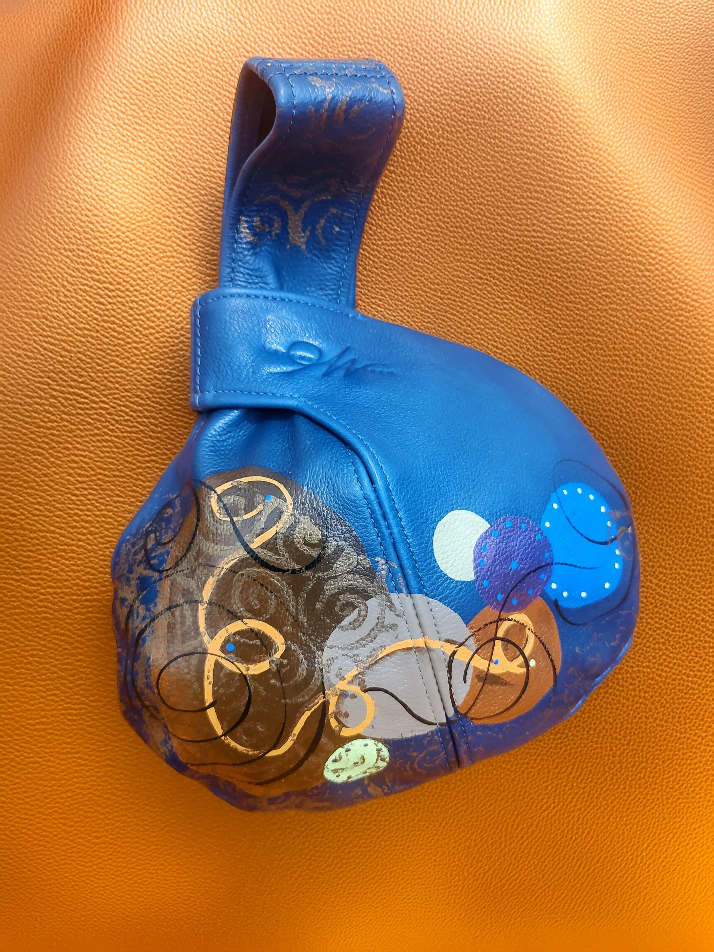 Cobalt Bliss | Leather Knot Wristlet