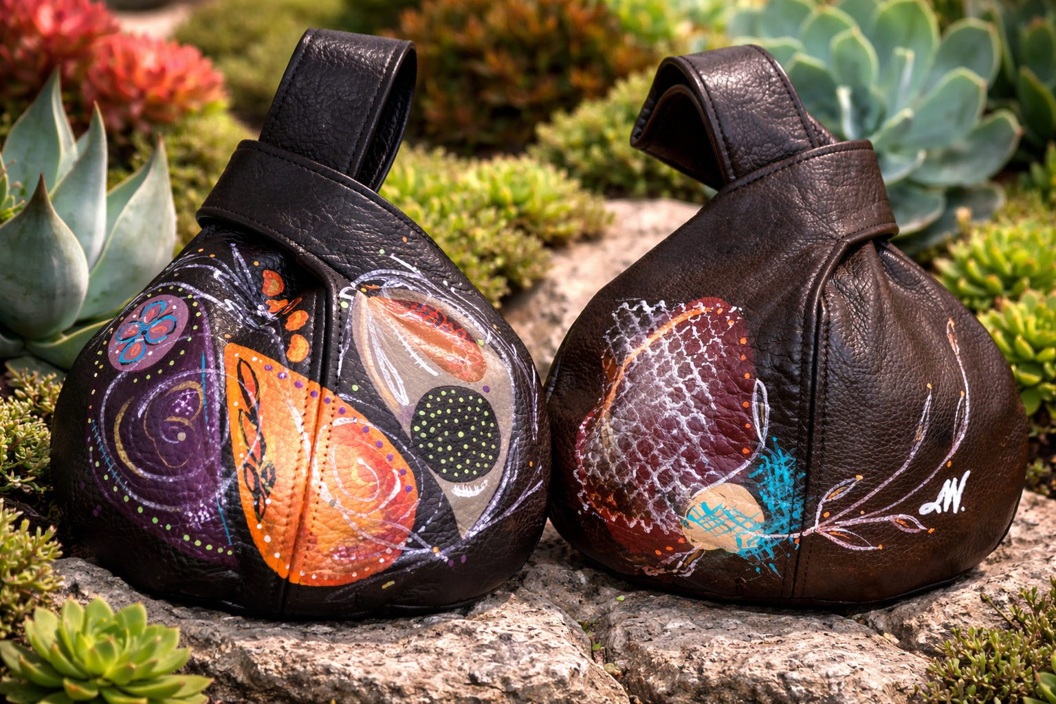 "Earthbound Rhythm" | Leather Knot Wristlet