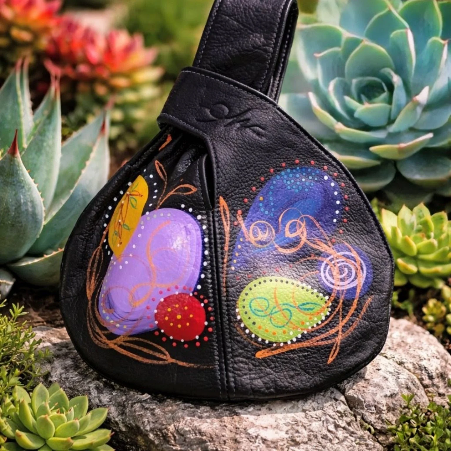 Joy | Leather Knot Wristlet