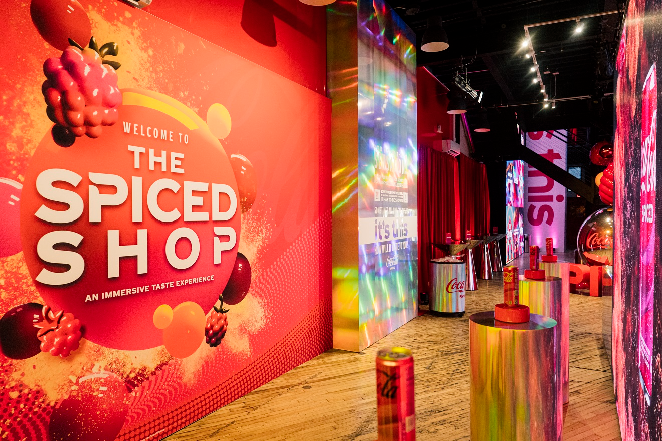 Coca Cola Spice Shop describe taste with AI