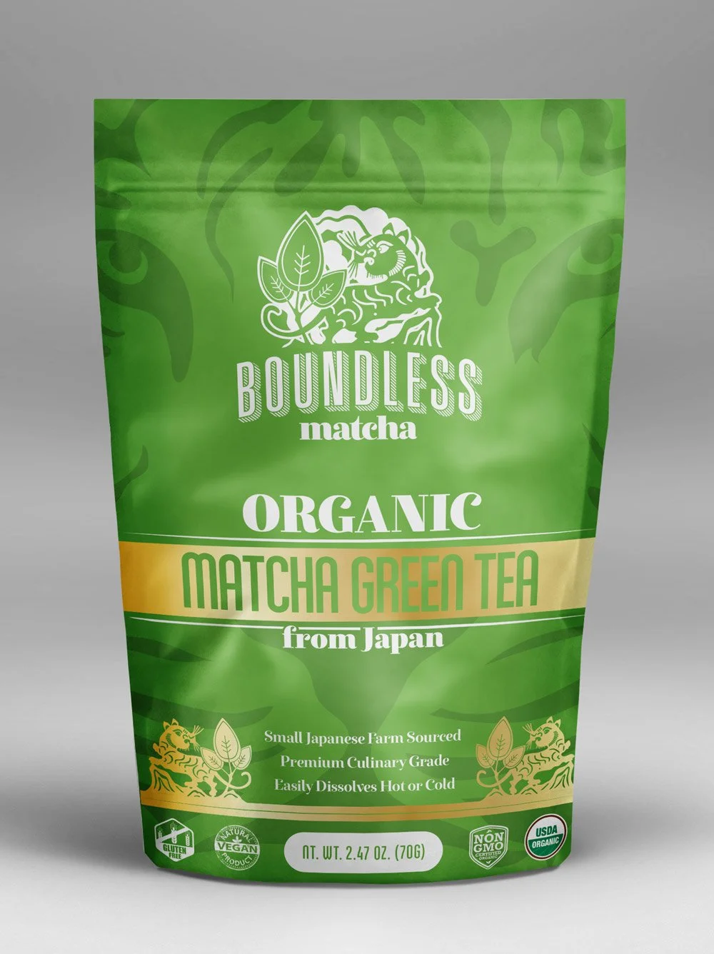 boundless matcha bag design