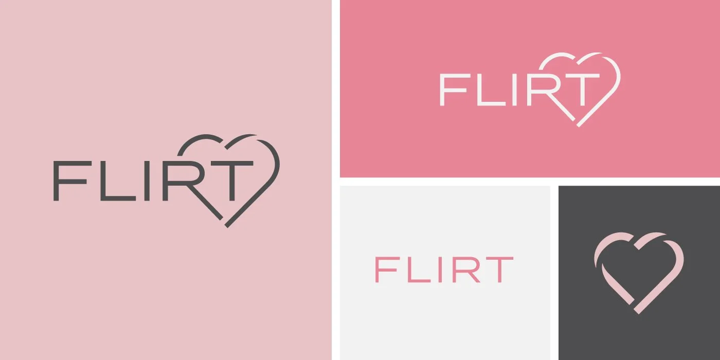 flirt logo design