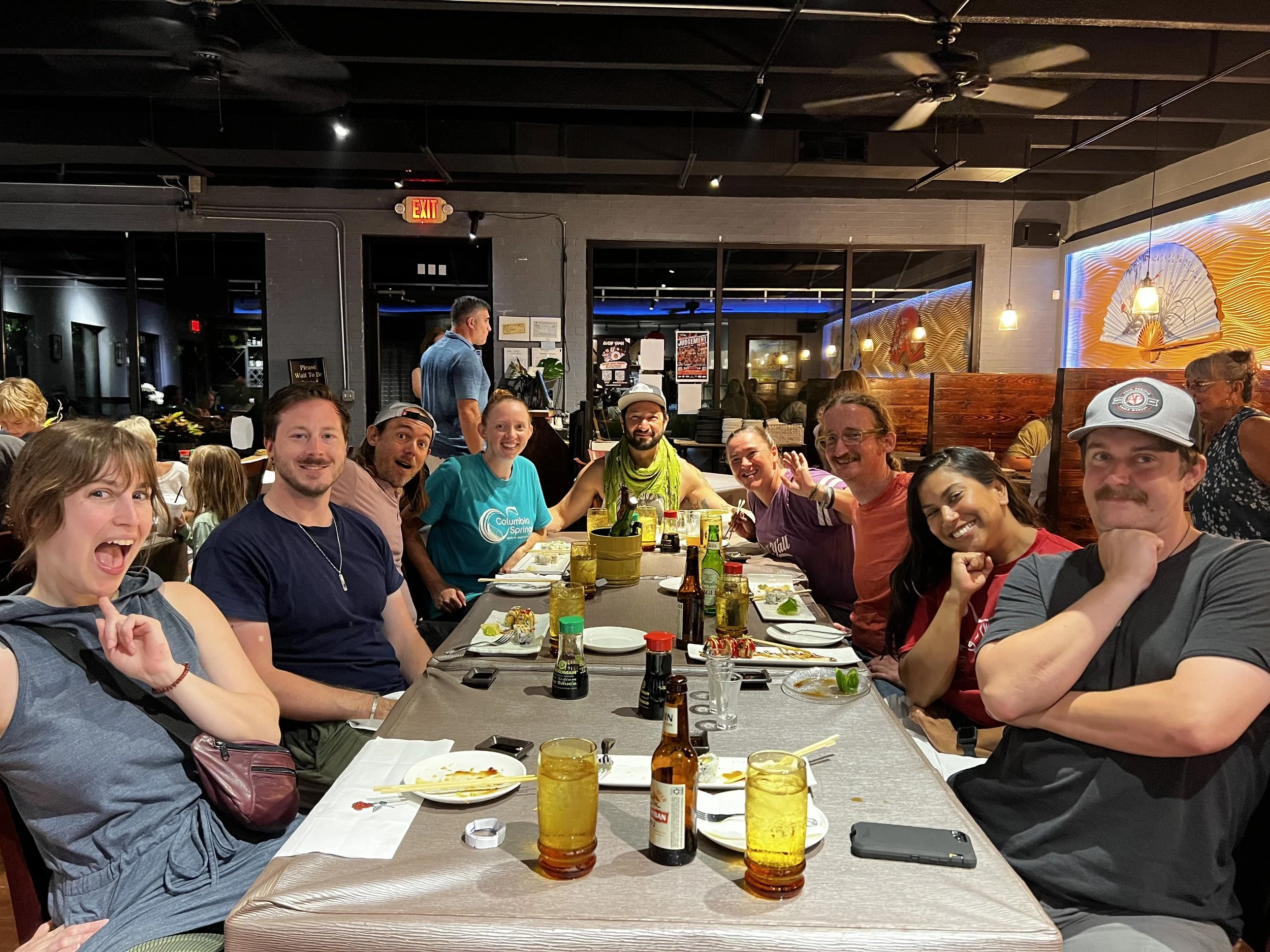 Hanging out at Sushi Yama after bike polo pick up