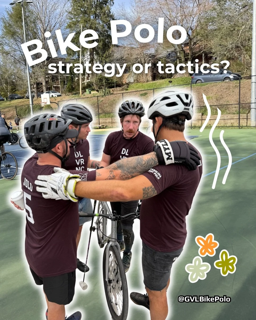 Strategy month starts with the basics: what strategy means, and how it&rsquo;s different from tactics.

Come play with us on Tuesday evenings and Saturday afternoons at Gateway Park in TR and Sunday afternoons at Malvern Hills Park in @AVLBikePolo

#