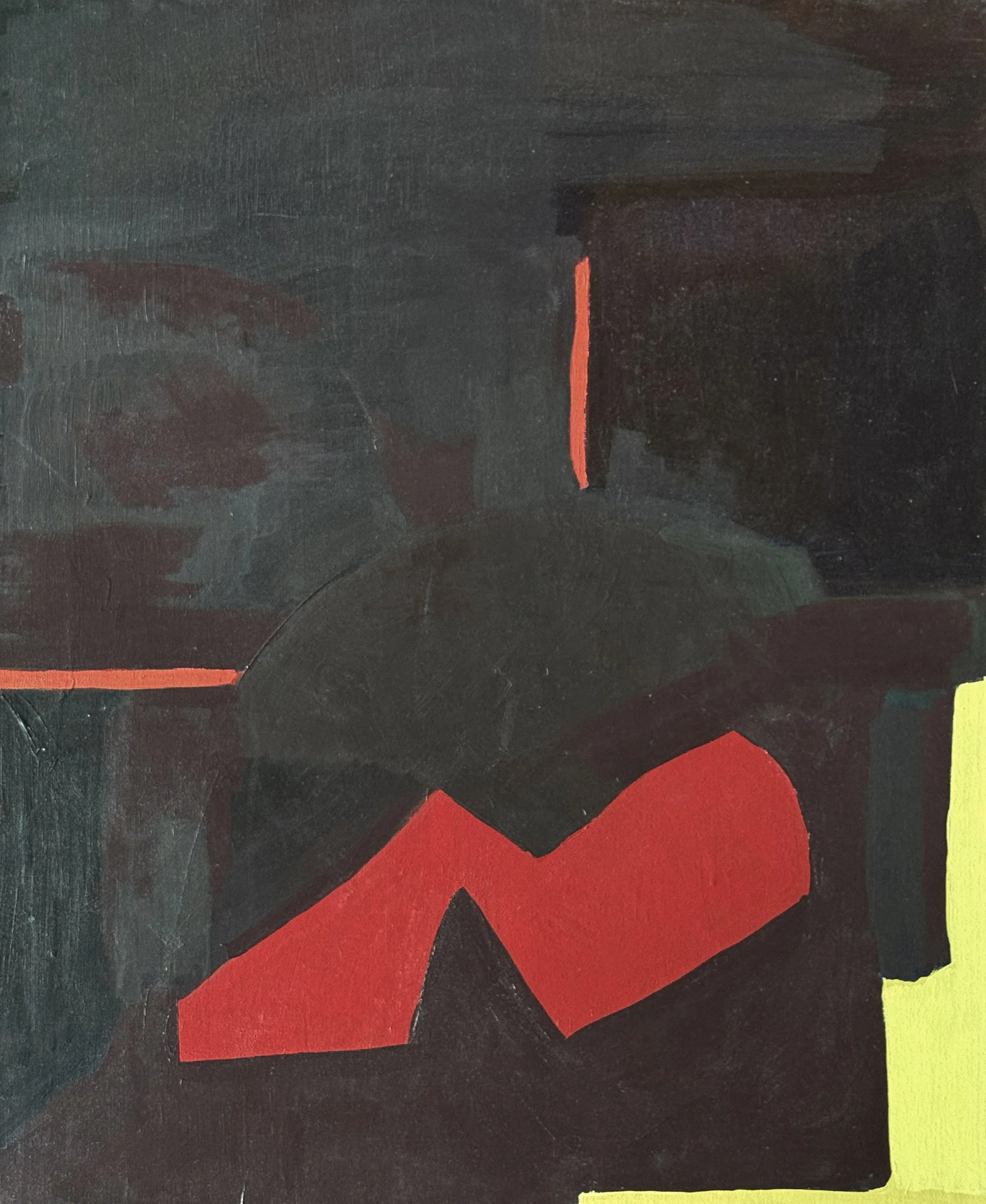 Ludivine Gérard | Dérive de Rouge No. 7, 2023-26 | acrylic on canvas | 30 × 24 in. | $1,700