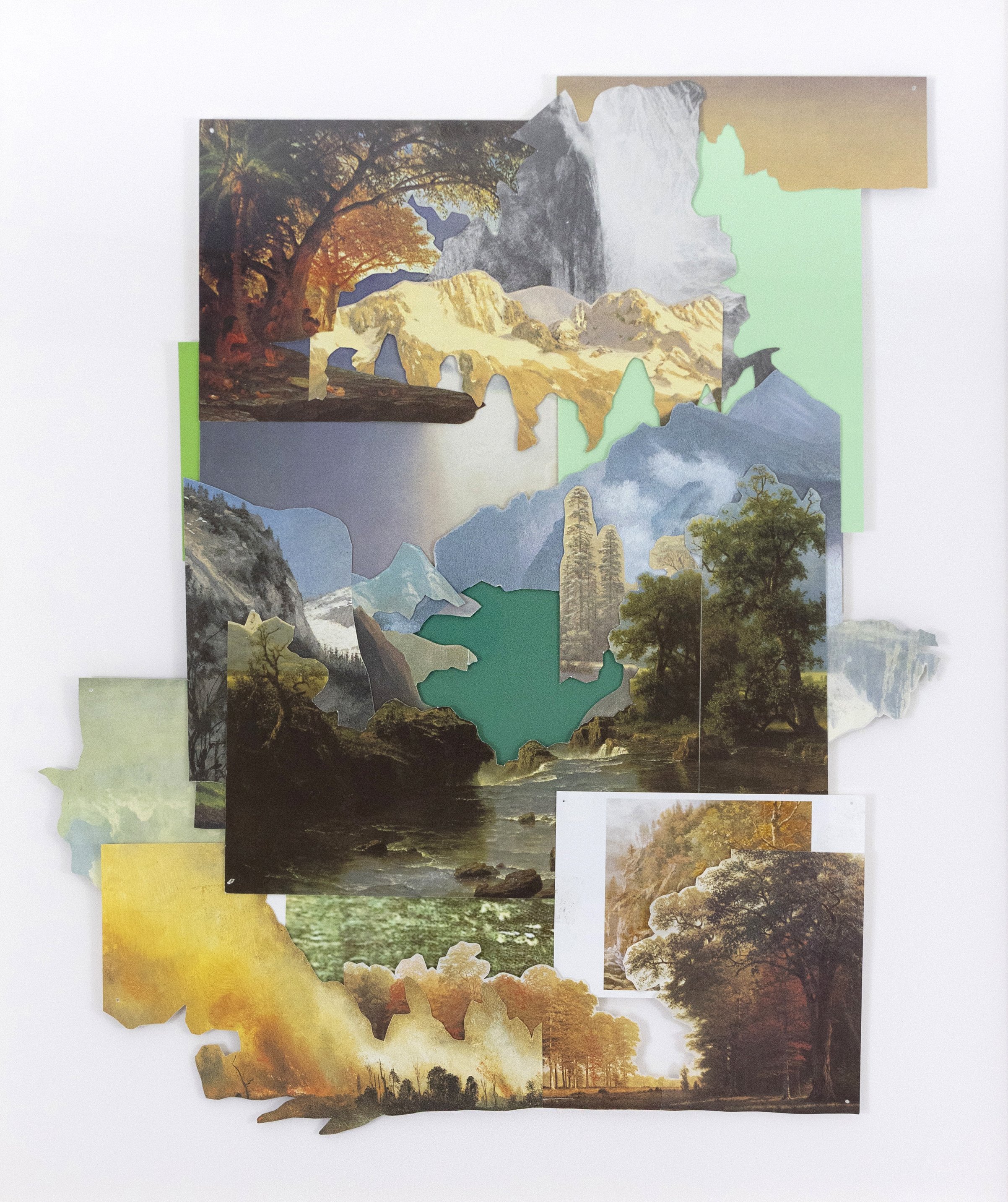 Jerrin Wagstaff, 'American Landscape: Prototype #6,' 2023, collage, 20.25 x 17.5 in., $2,600