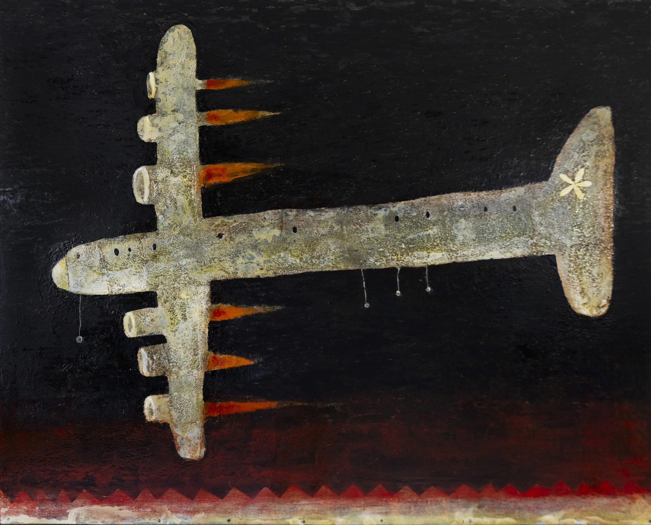 Fidalis Buehler | Flying Canoe, Above the Teeth, 2019 | oil on panel | SOLD