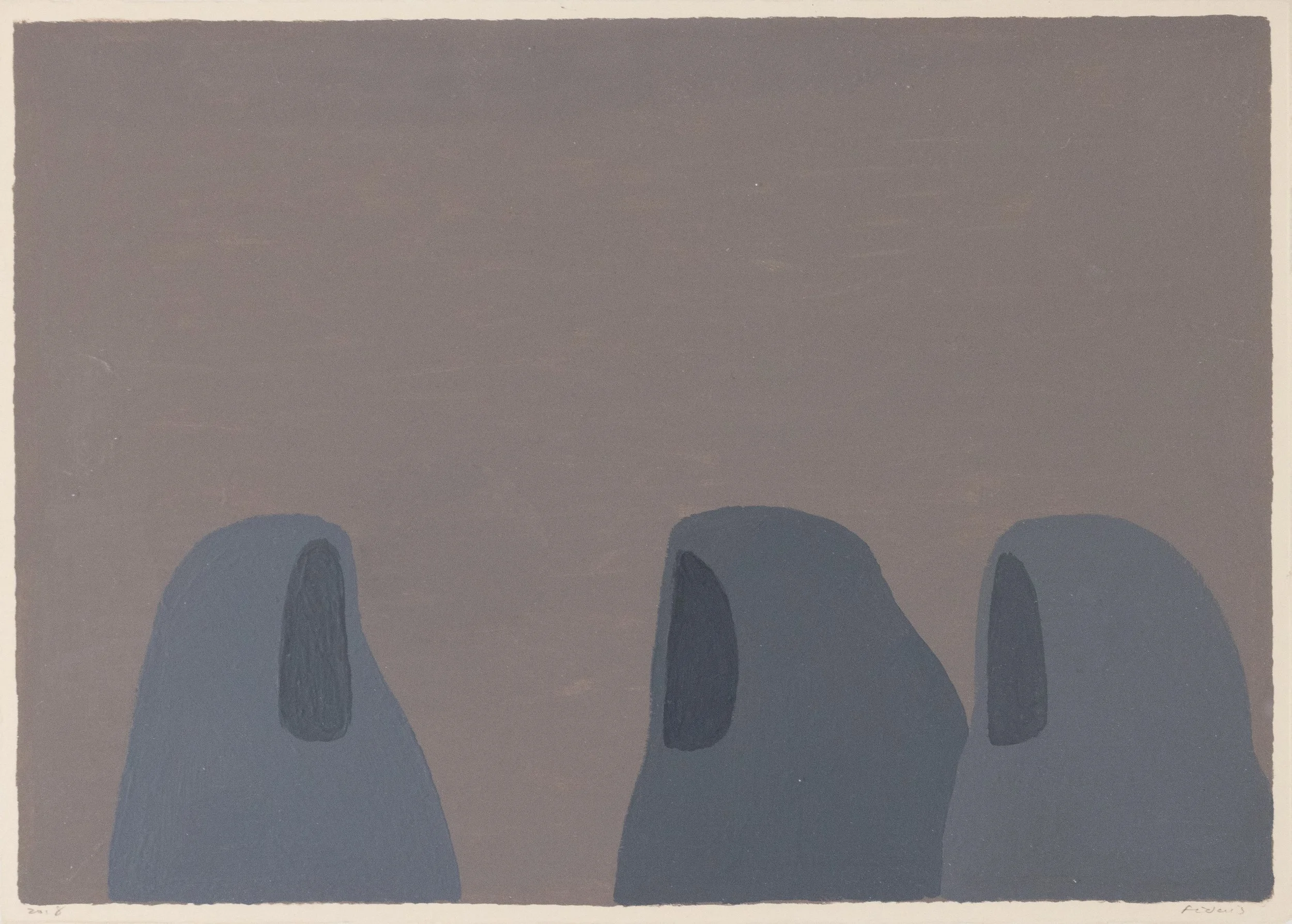 Fidalis Buehler | Hoodie Gathering, 2018 | oil on paper | 9.5 x 13.5 in. | $1,000