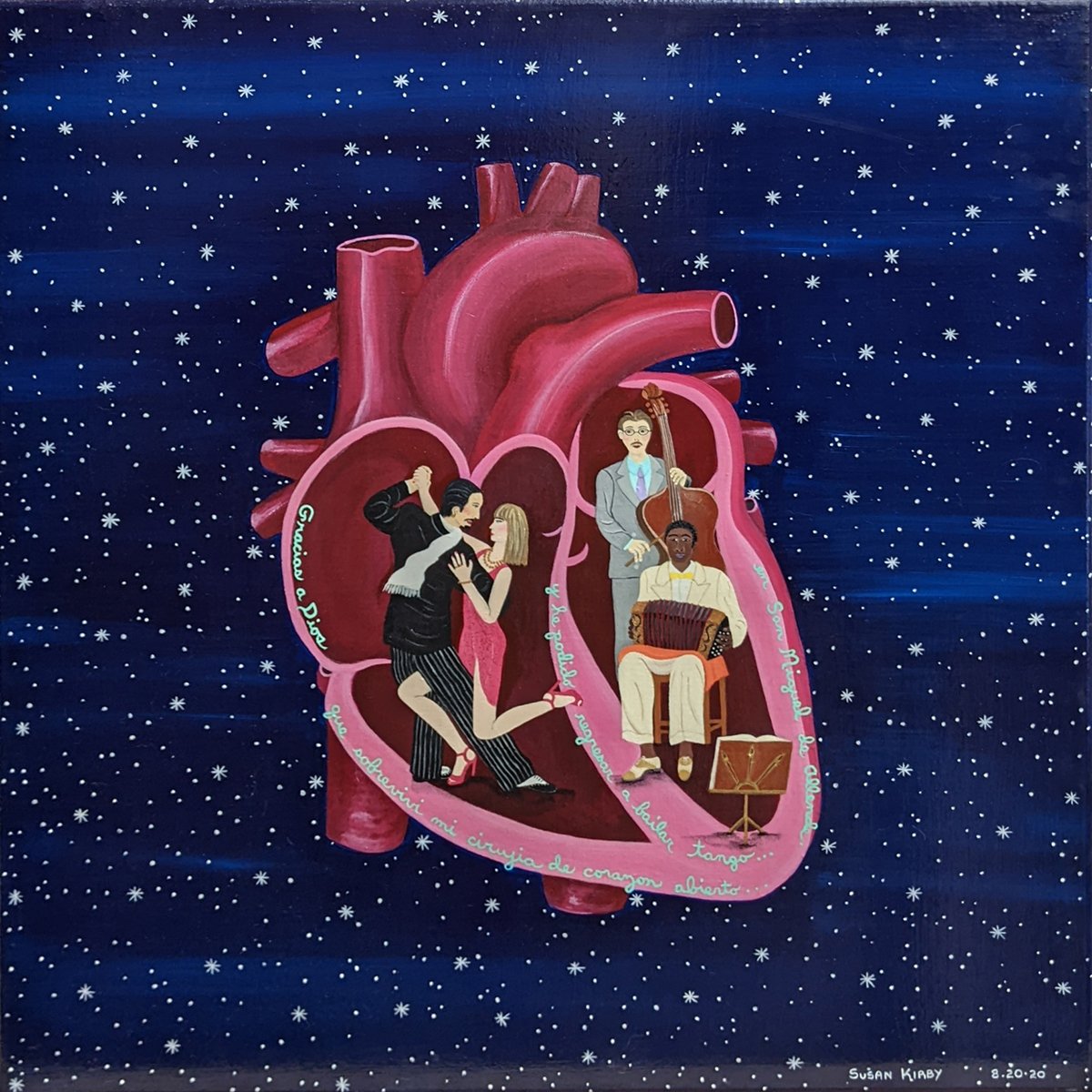 Susan Kirby	| Tango in My Heart, 2020 | acrylic on canvas | 26 x 26 in. | $2,500