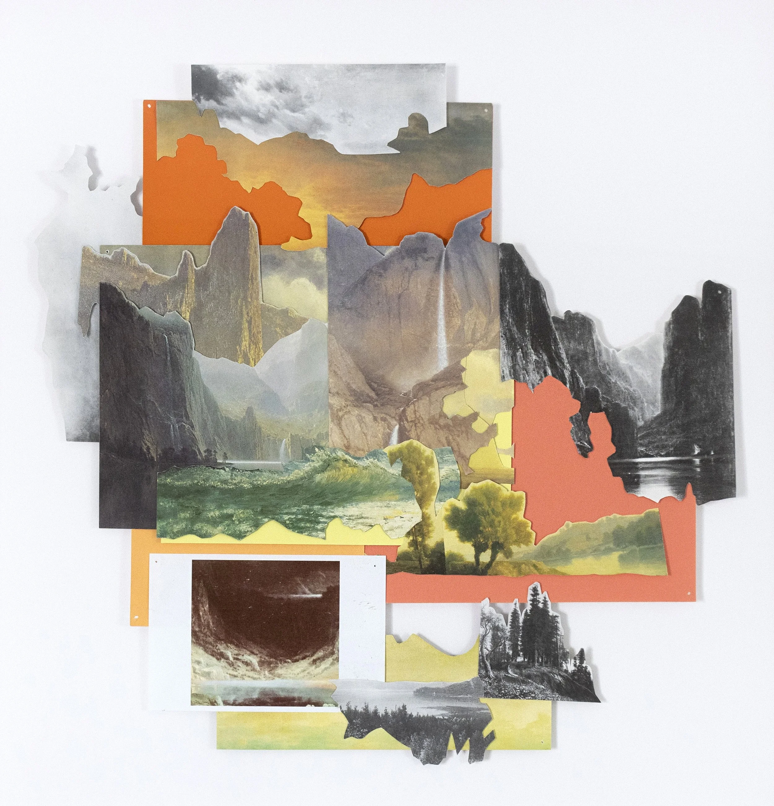 Jerrin Wagstaff, 'American Landscape: Prototype #9,' 2023, collage, 17.75 x 17.75 in., $2,400