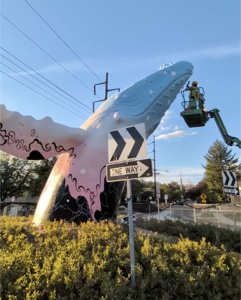 Behind the scenes of the "Open Your Eyes" mural process. Images courtesy of the artist.