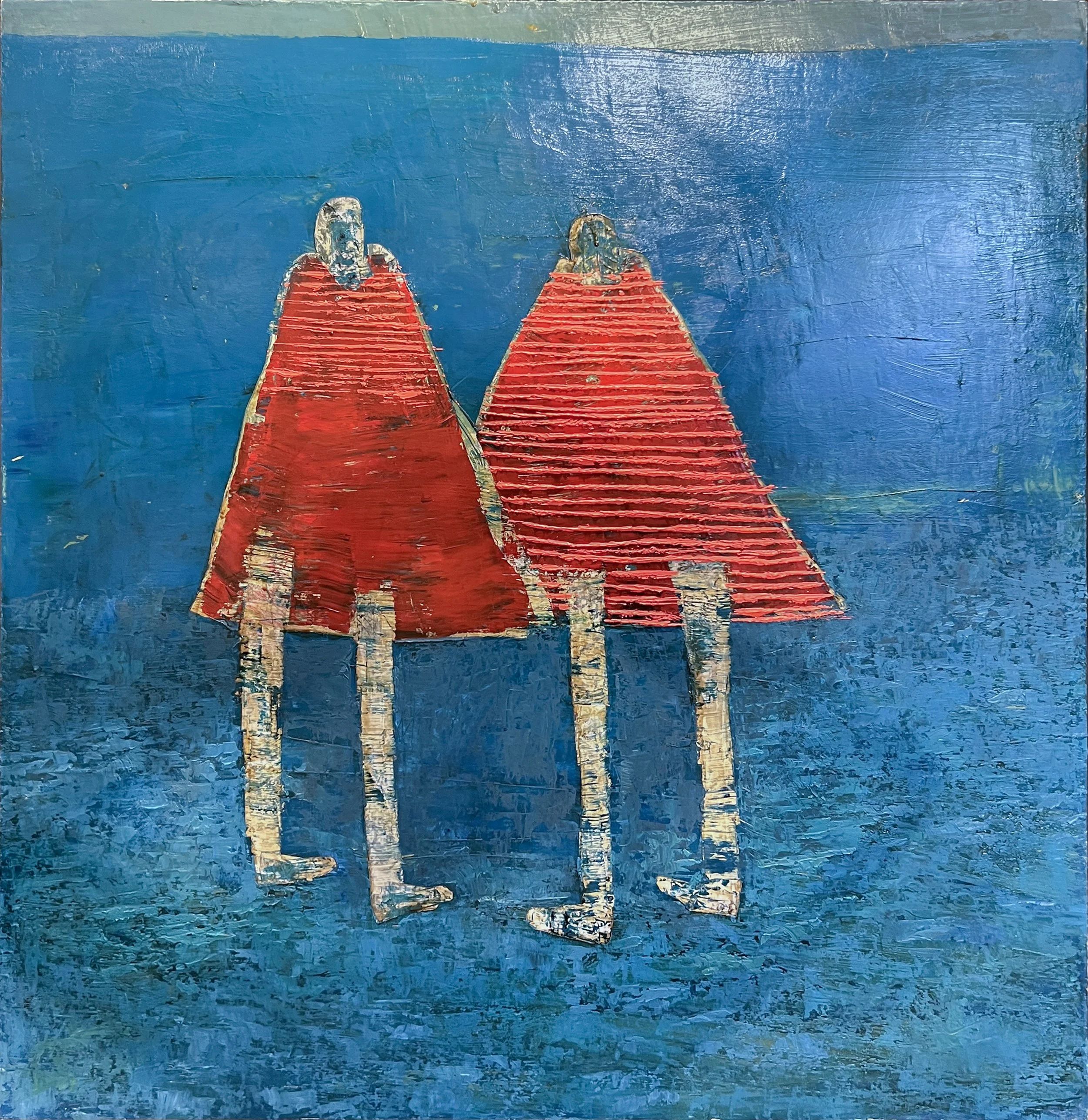 Fidalis Buehler | Figures on Water, 2025 | oil on panel | 40 x 36 in. | $5,500