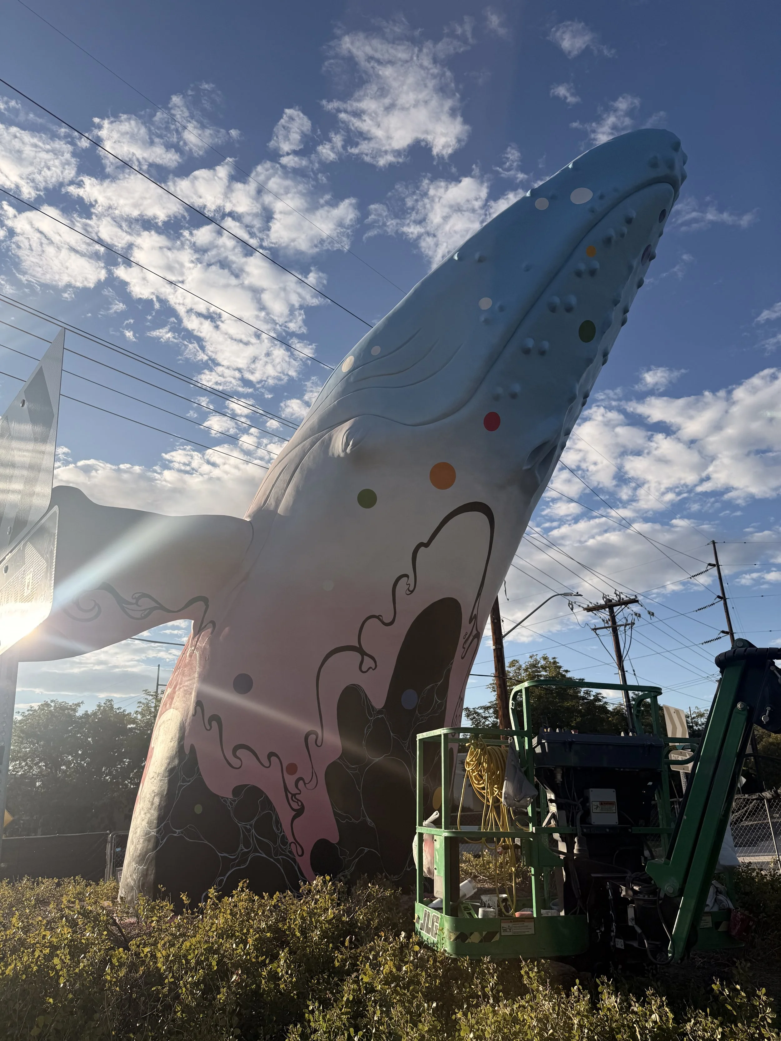 Behind the scenes of the "Open Your Eyes" mural process. Images courtesy of the artist.