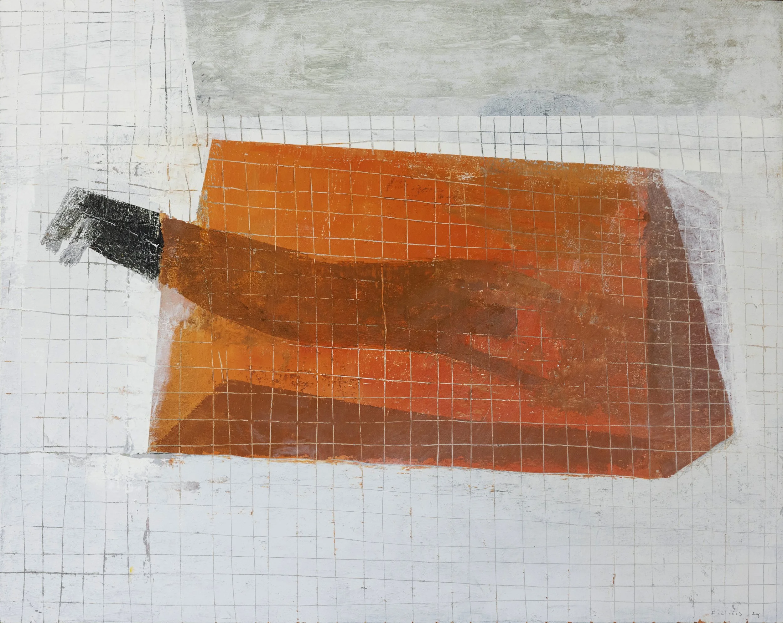 Fidalis Buehler | Grid Camp, 2024 | oil on panel | 23 x 29 in. | $3,000
