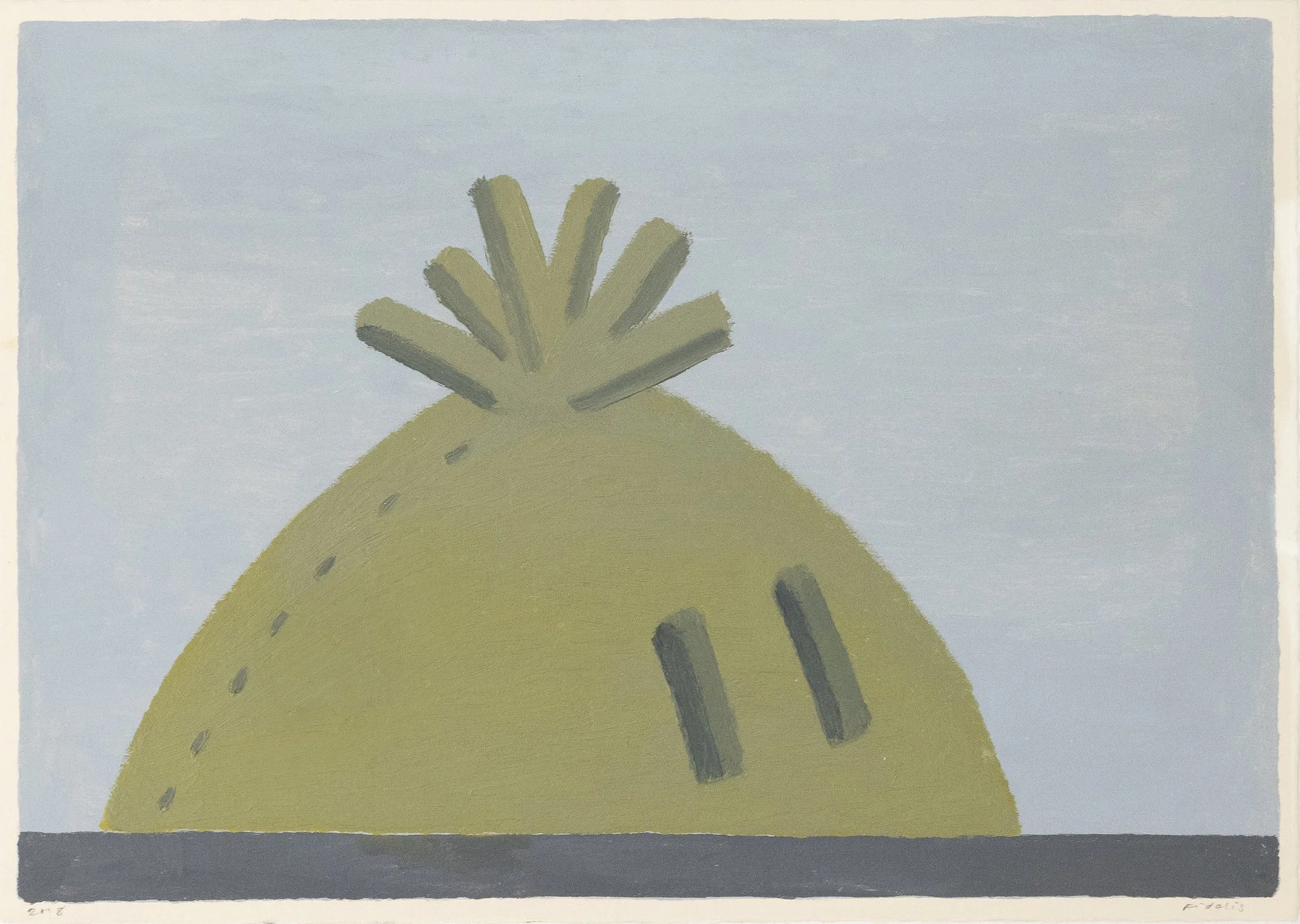 Fidalis Buehler | Ghost Cap, 2018 | oil on paper | 9.5 x 13.5 in. | $1,000
