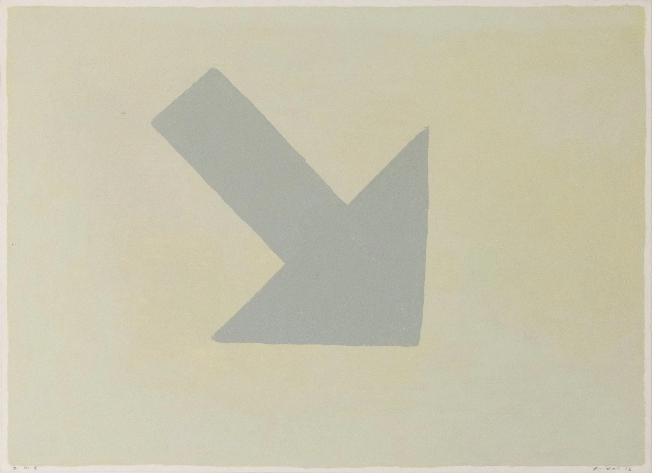 Fidalis Buehler | Arrow Down, 2018 | oil on paper | 9.5 x 13.5 in. | $1,000