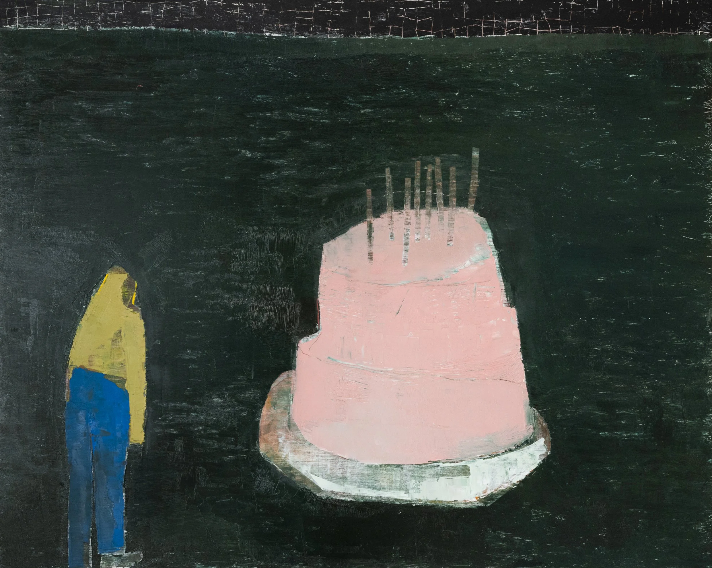 Fidalis Buehler | Cake Monolith, 2025 | oil on panel | 23 x 29 in. | SOLD
