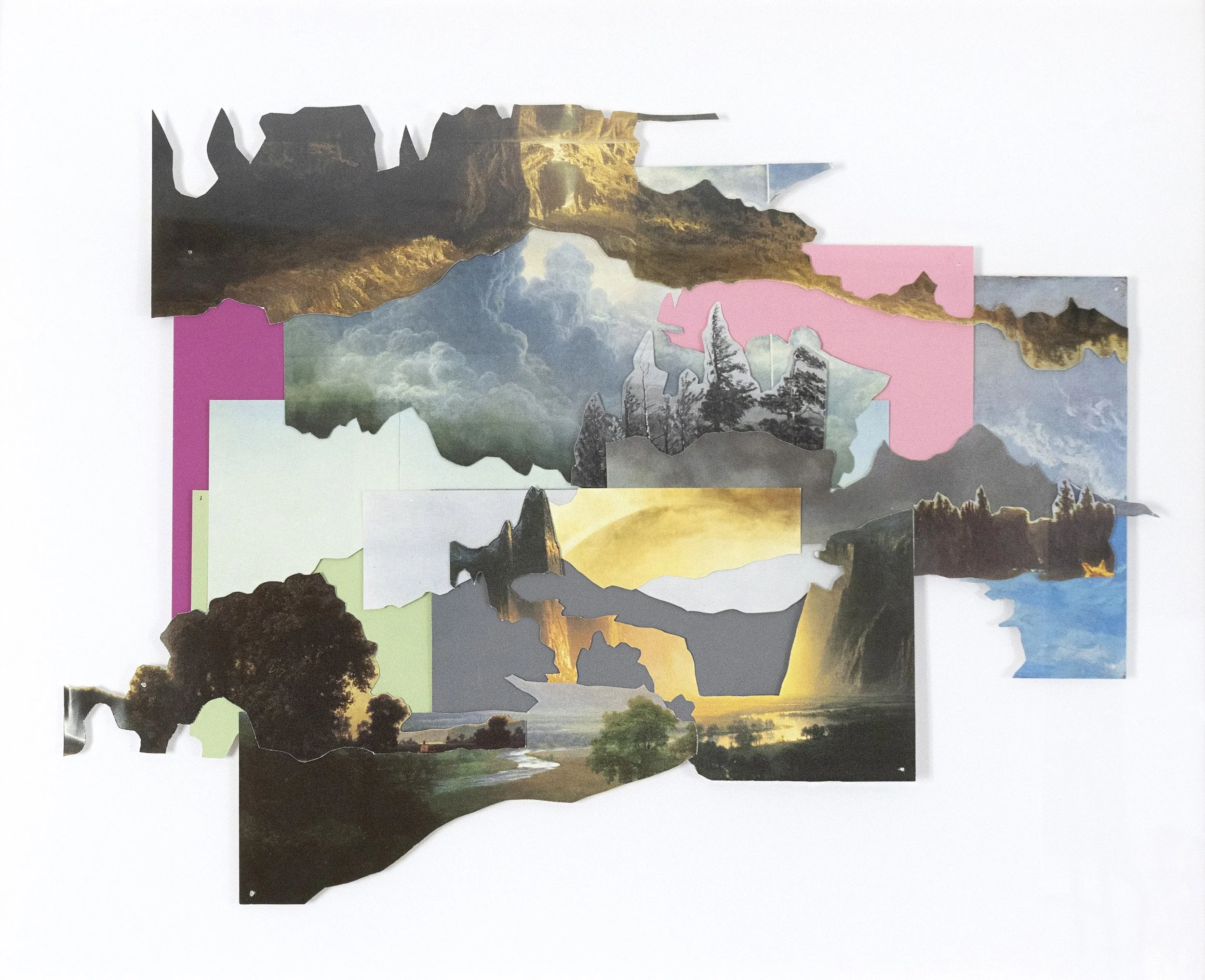 Jerrin Wagstaff, 'American Landscape: Prototype #12,' 2023, collage, 14.5 x 19.5 in., $2,100