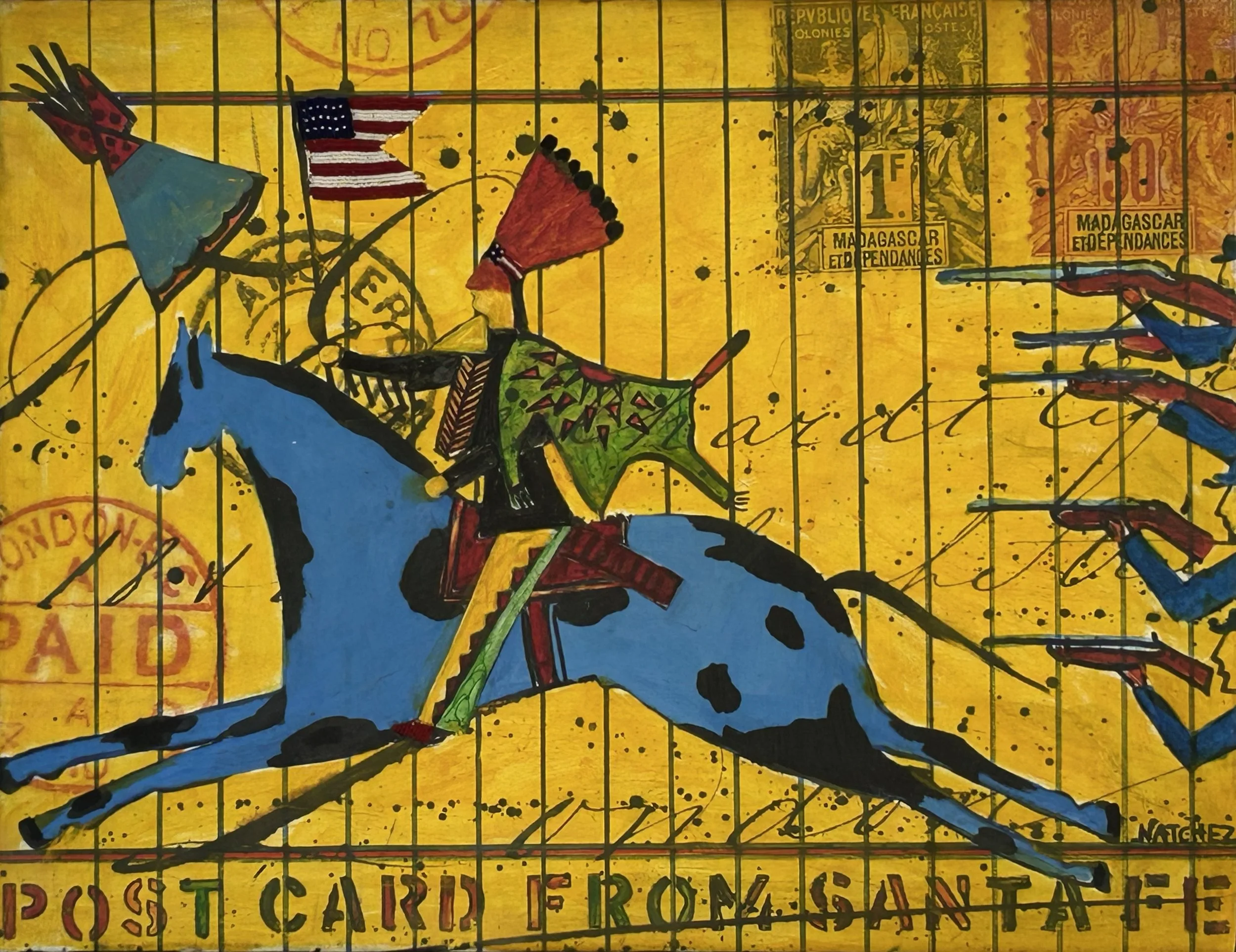 StanleyNatchez_PostcardfromSantaFe_2026_mixedmediaoncanvas_22x30in..jpg