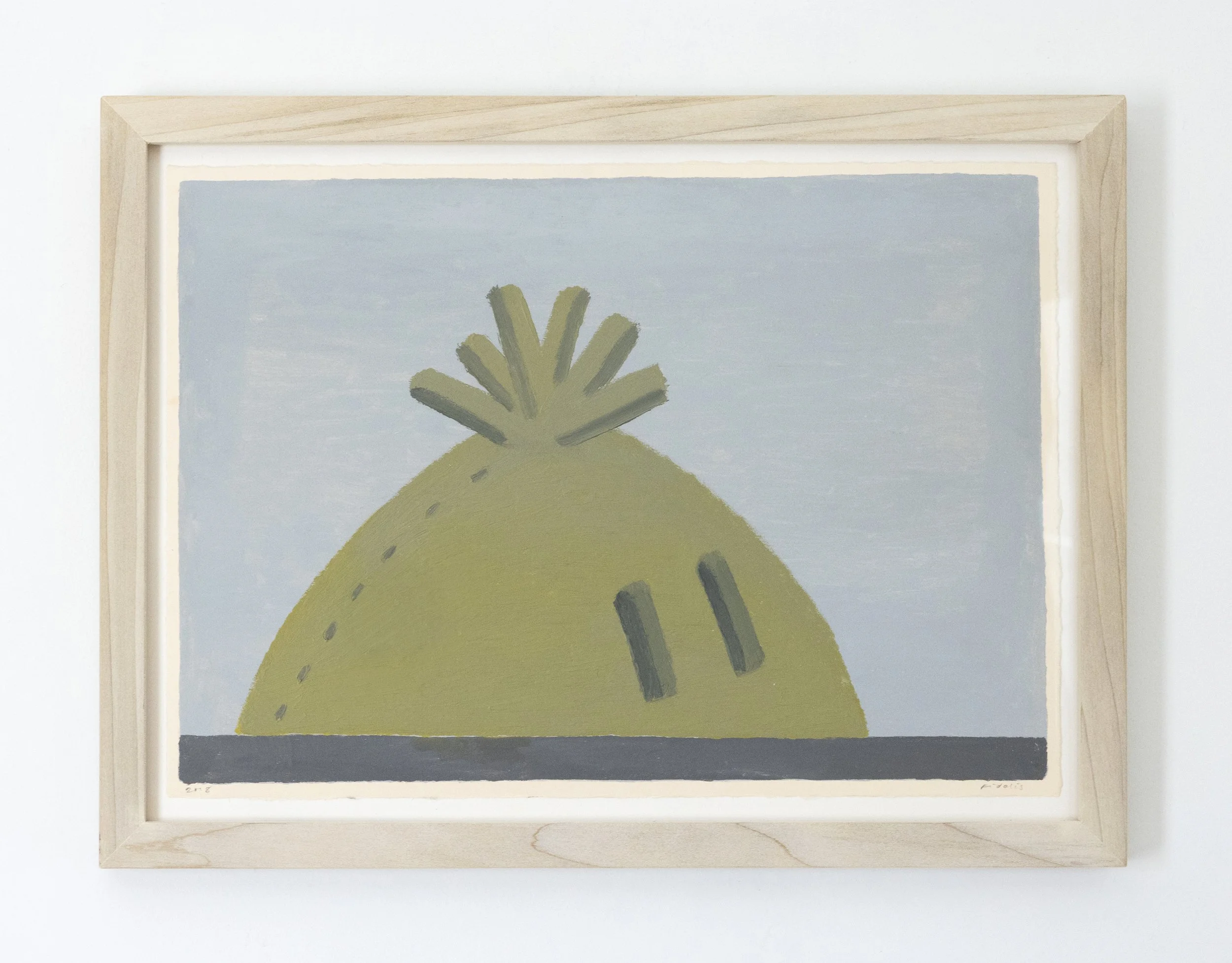 Fidalis Buehler | Ghost Cap, 2018 | oil on paper | 9.5 x 13.5 in. | $1,000