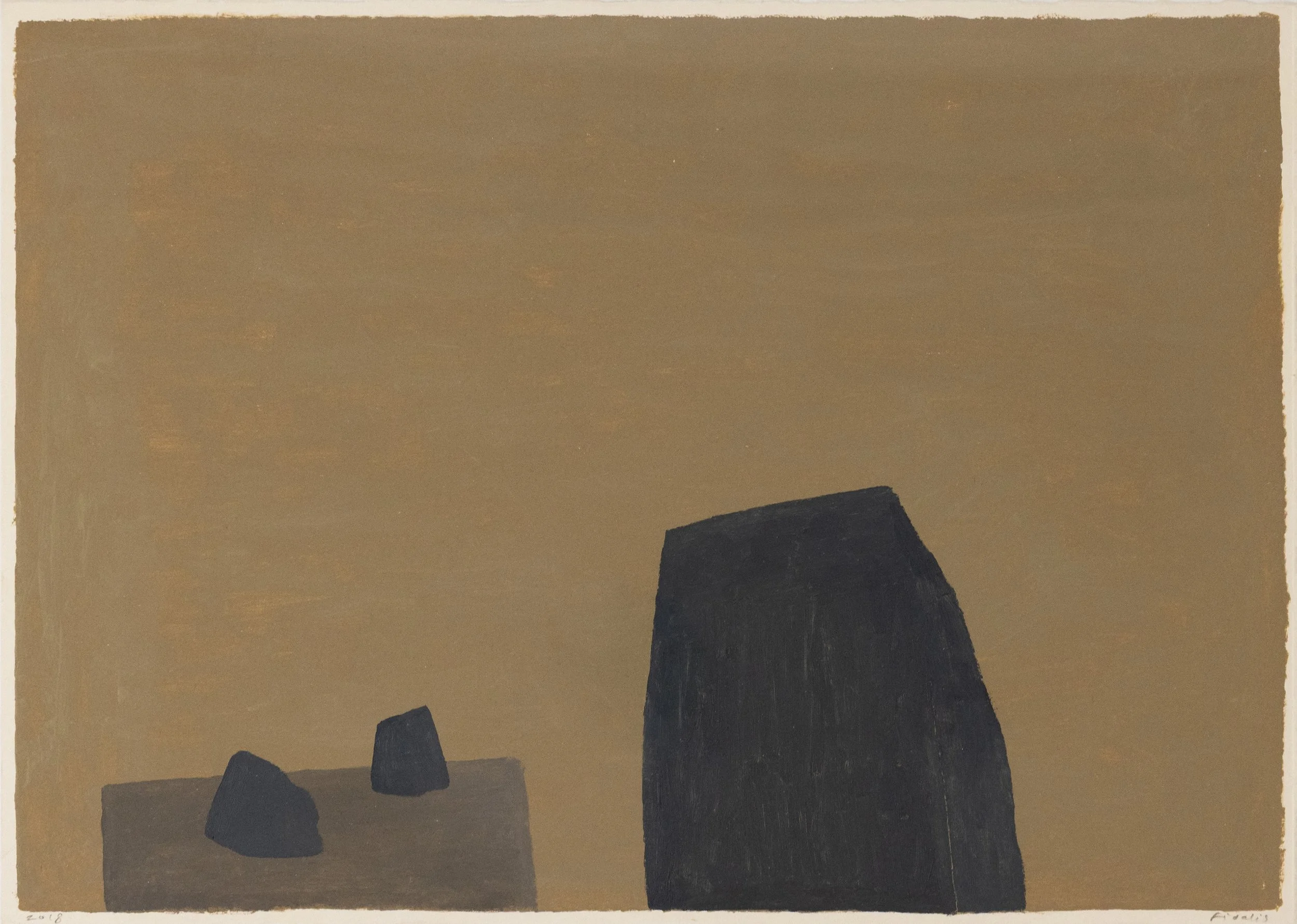 Fidalis Buehler | Rock Portrait, 2018 | oil on paper | 9.5 x 13.5 in. | $1,000