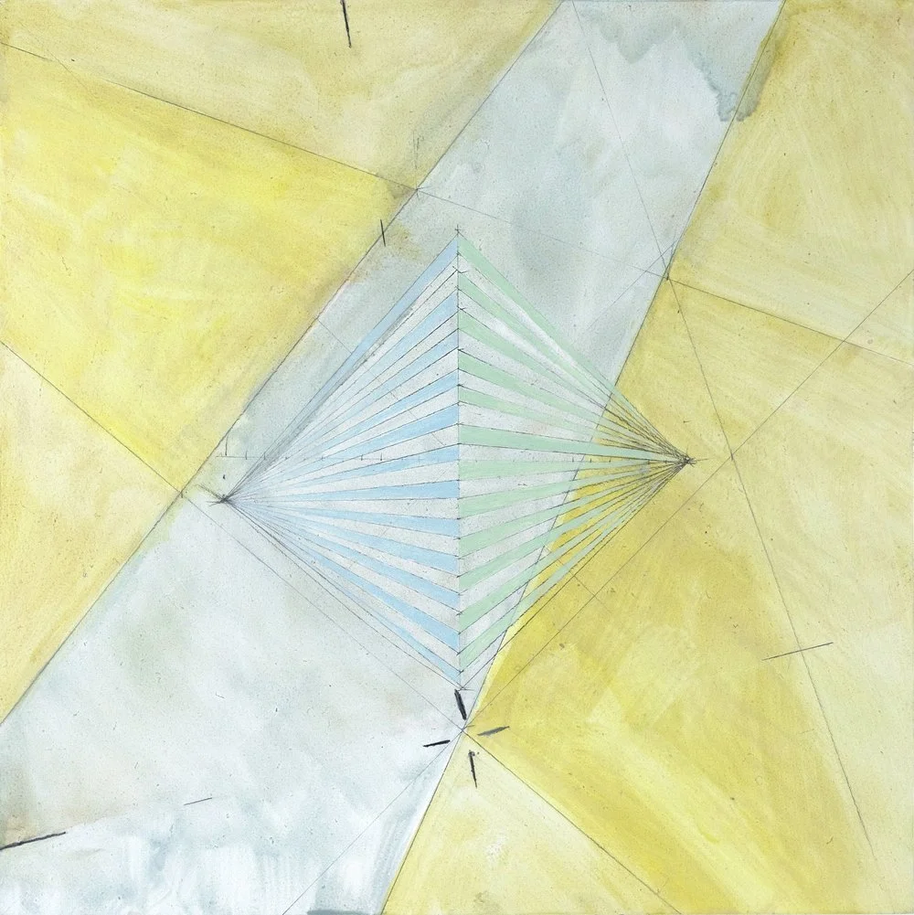 Angela Ellsworth | Pause IX (out of yellow), 2017-2018 | oil and graphite on board | 12 x 12 in. | $3,500