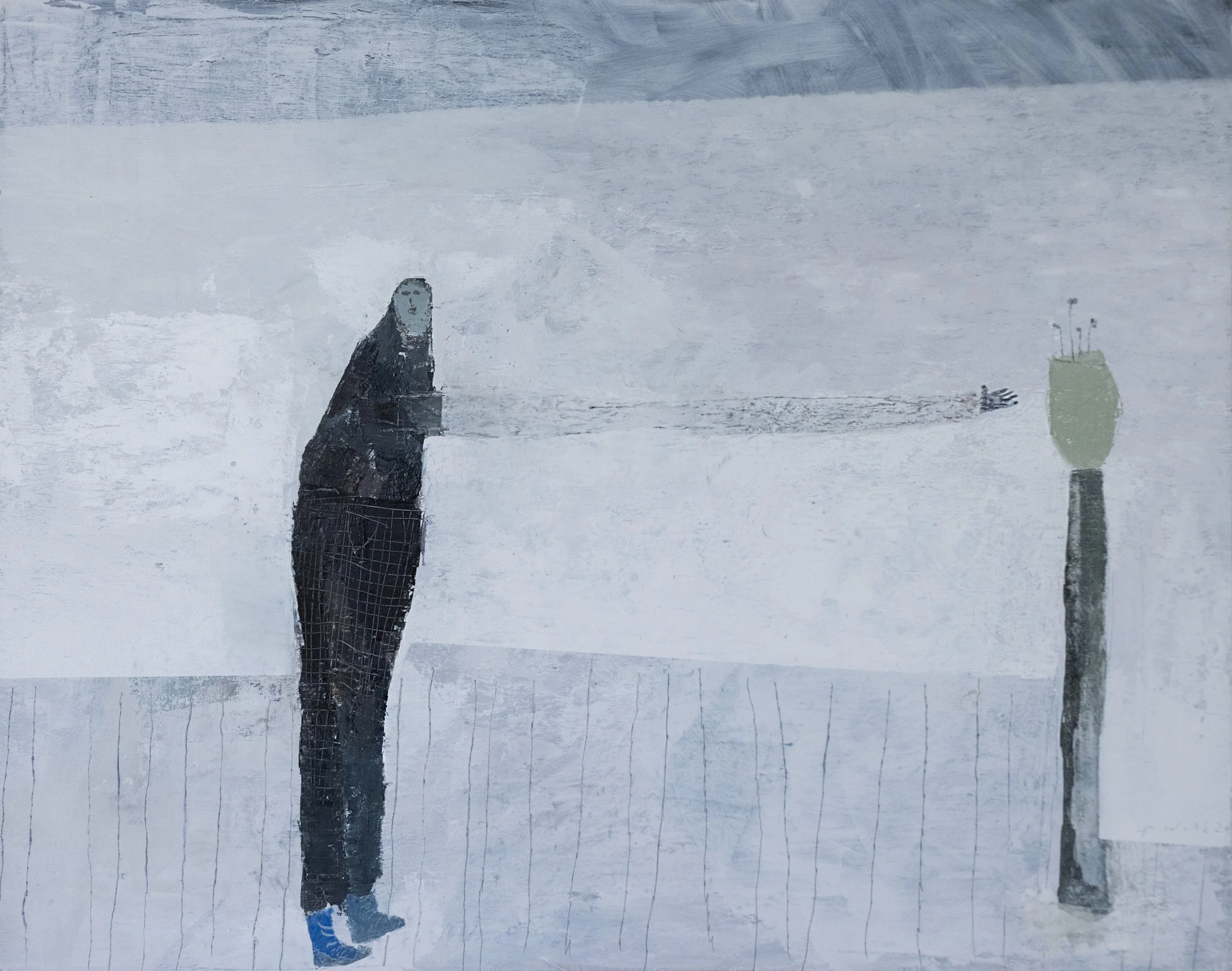 Fidalis Buehler, 'Reach,' 2024, mixed media, 23 x 28.5 in., $2,500
