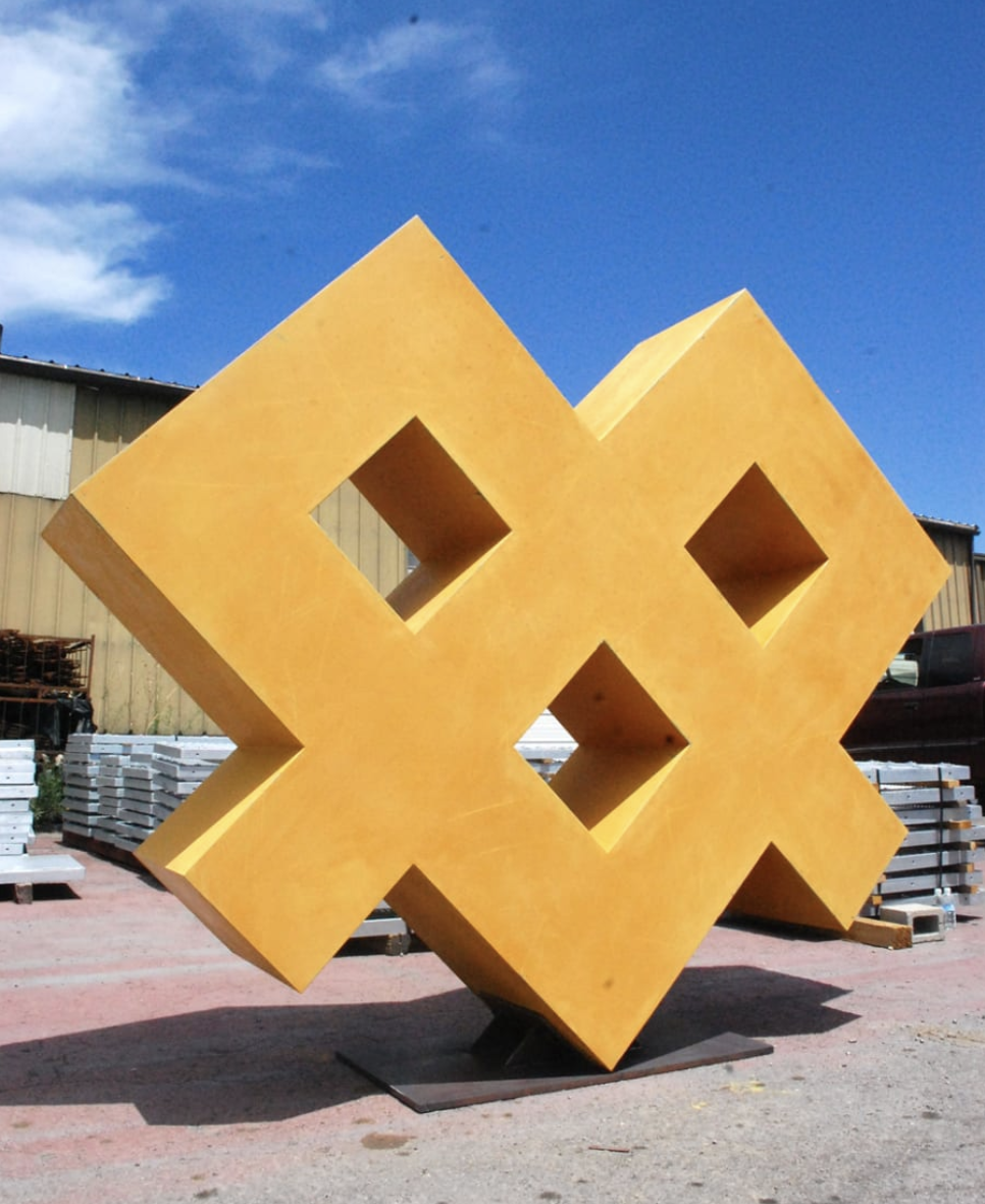 Mike Whiting | Pretzel, 2012 | automotive paint, steel | 90 x 112 x 24 in. | $52,000