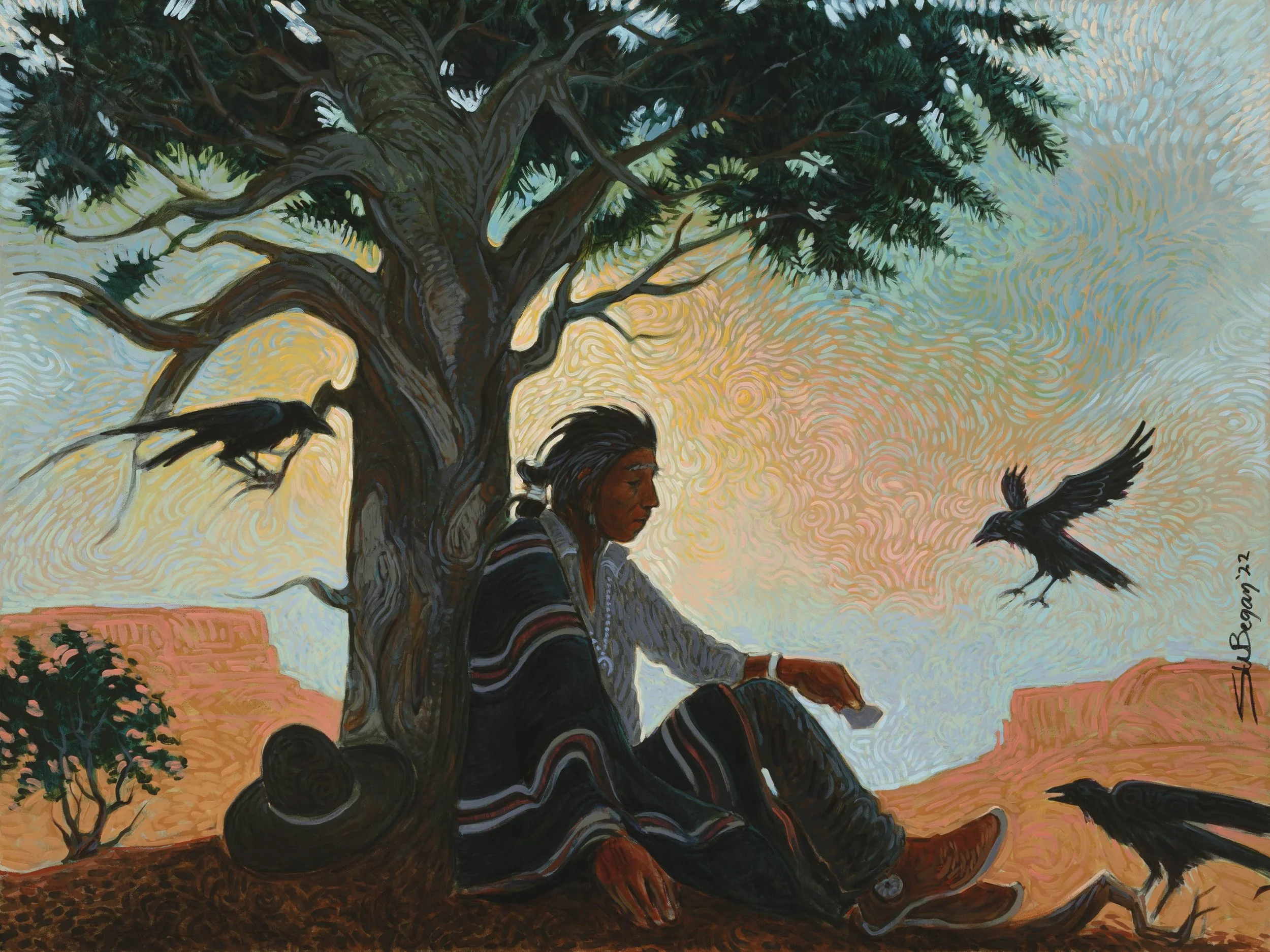 Shonto Begay, 'Gaagi Visitation,' 2022