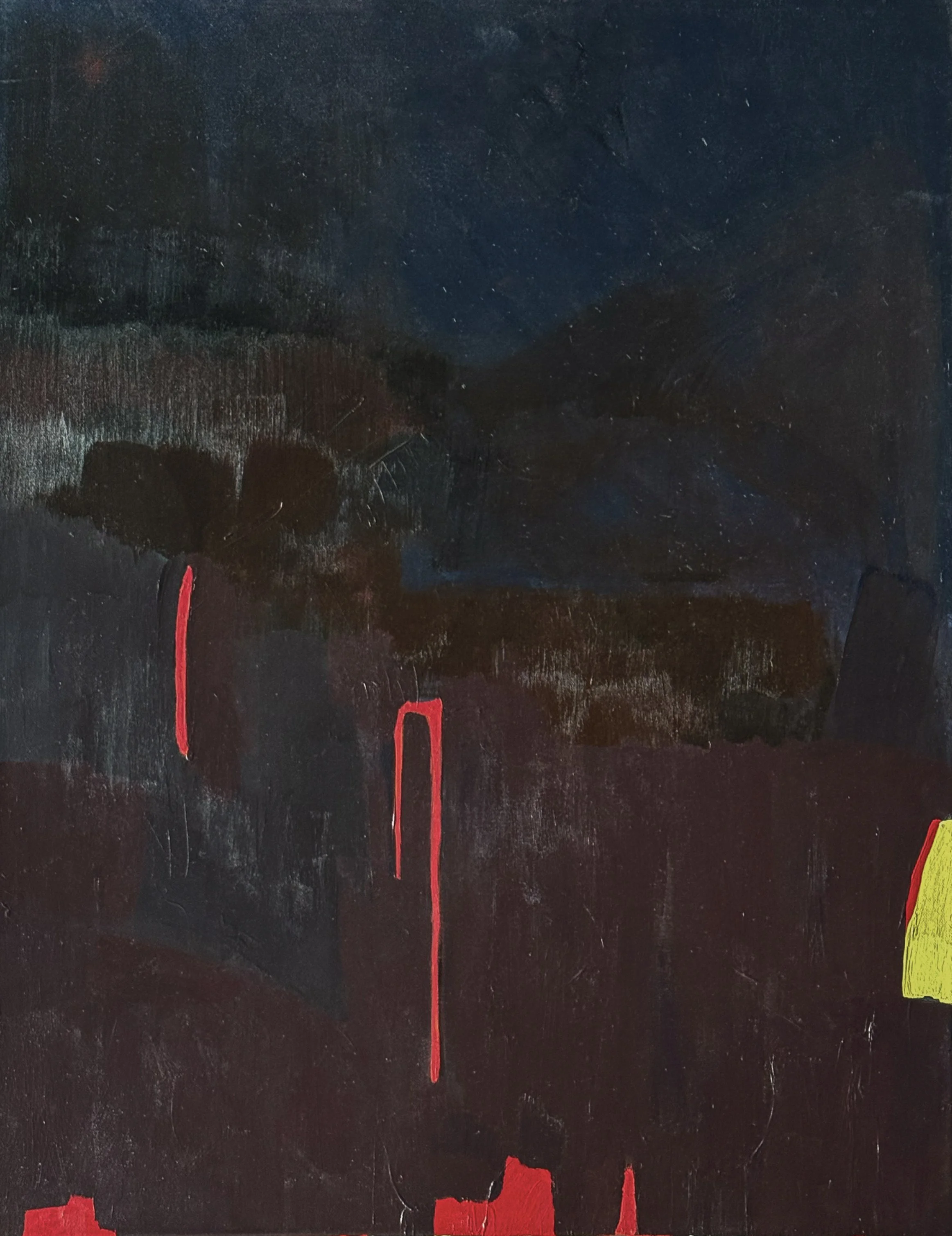 Ludivine Gérard | Dérive de Rouge No. 8, 2023-26 | acrylic on canvas | 31.5 × 23.5 in. | $1,700