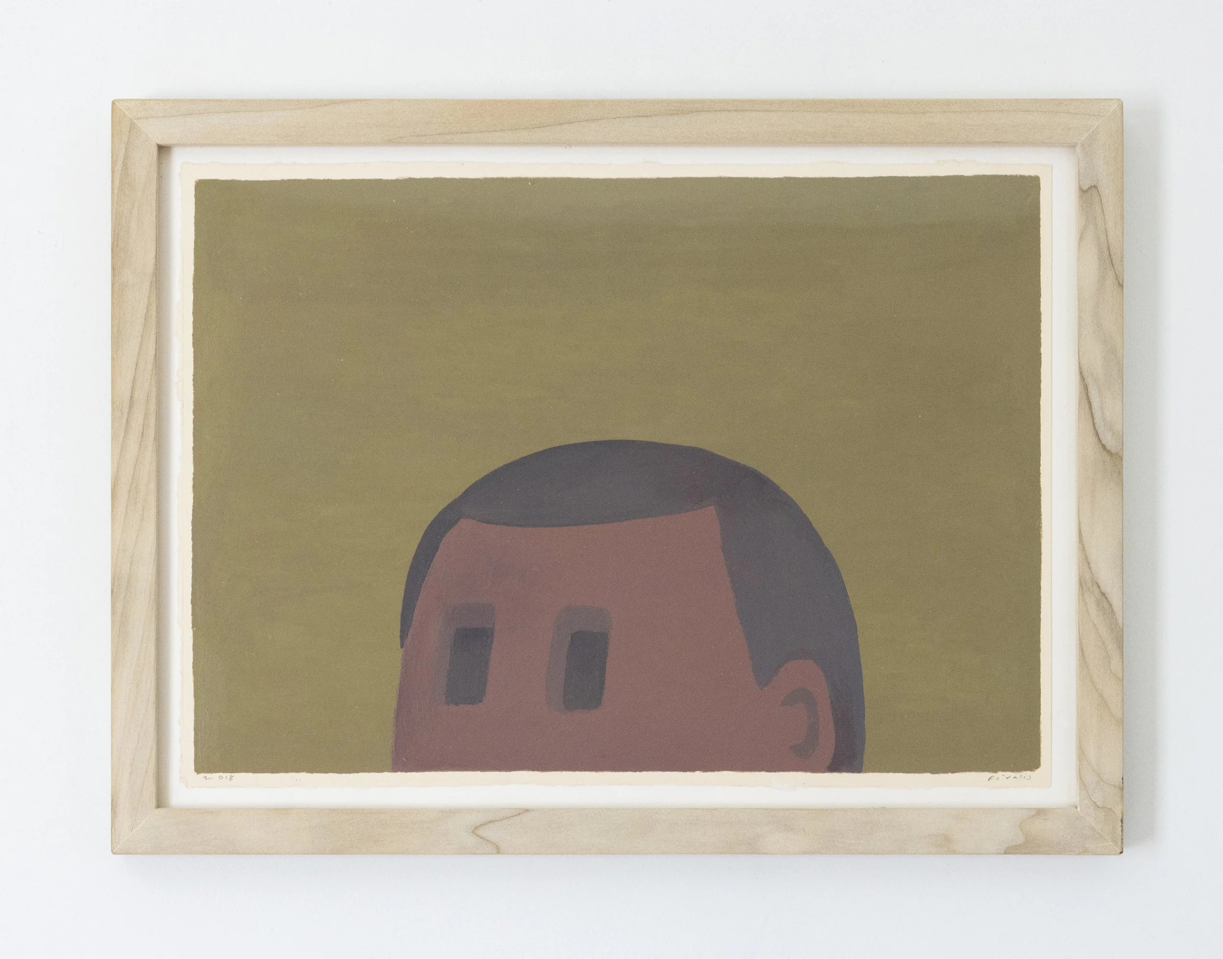 Fidalis Buehler | Empty Head, 2018 | oil on paper | 9.5 x 13.5 in. | $1,000