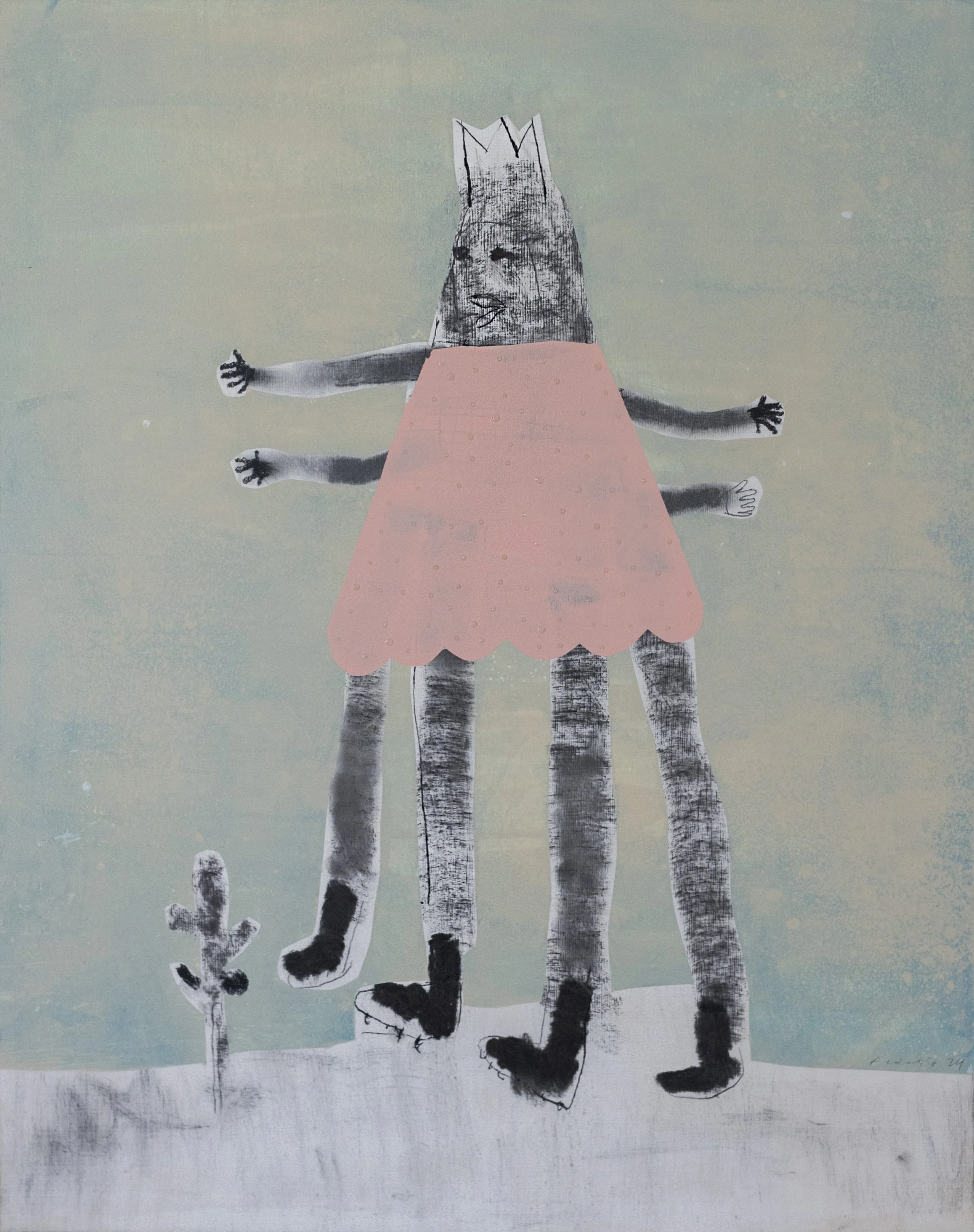 Fidalis Buehler | Gardener, 2024 | mixed media | 28.5 x 23 in. | $3,000