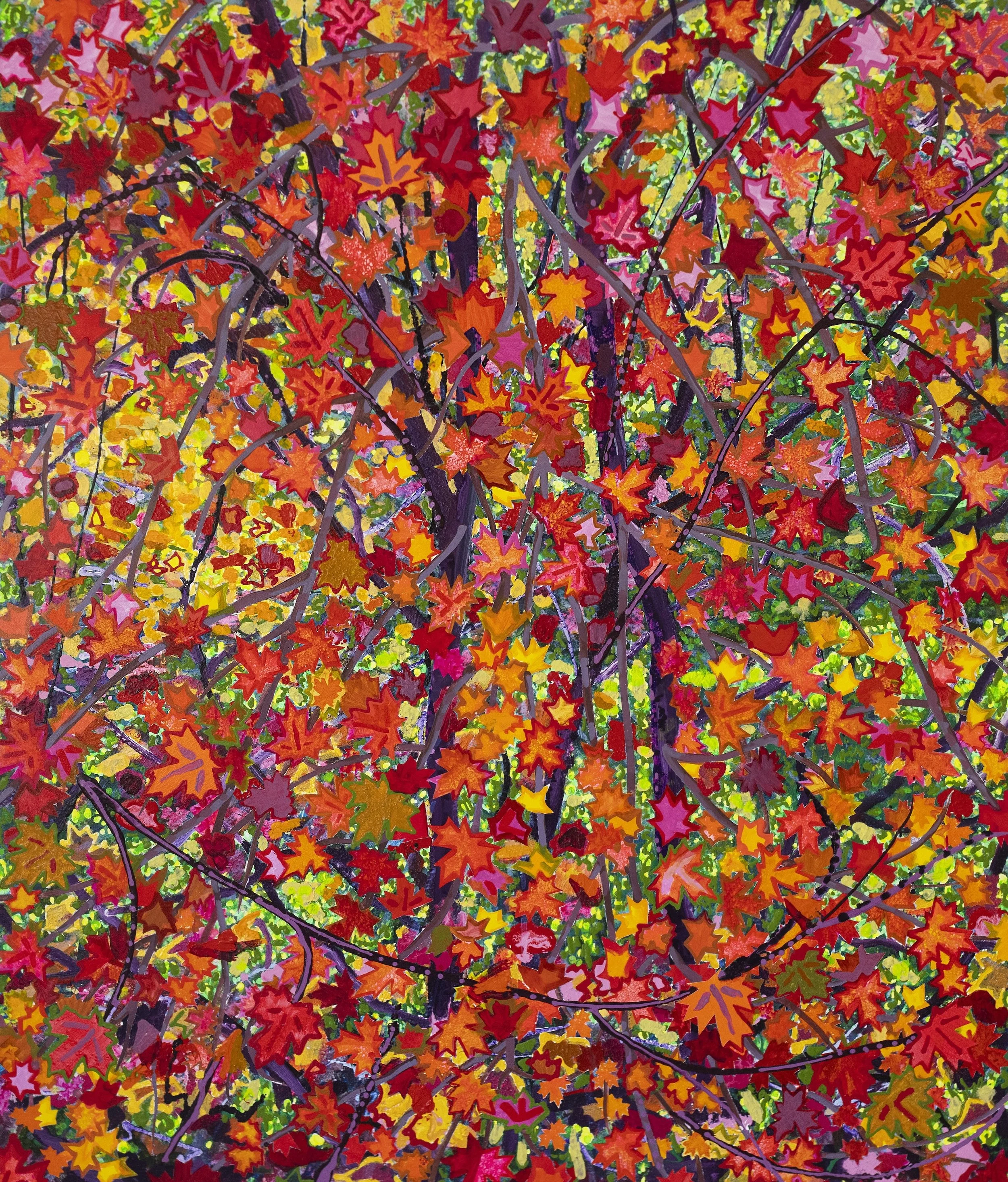 Woody Shepherd, Fiddler’s Hollow, 2023,
acrylic on hardwood panel, 71 x 60 in., $24,000