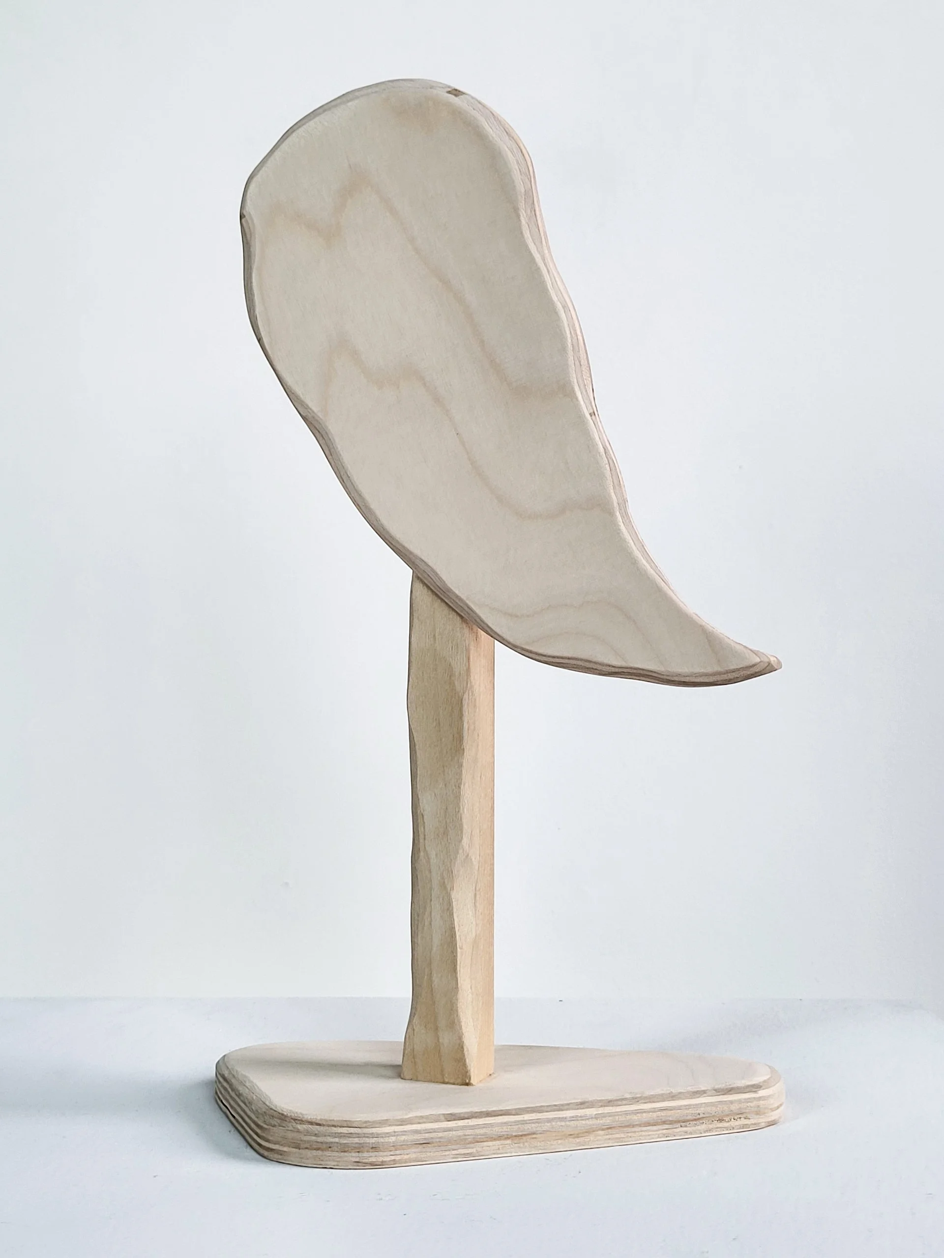 Fidalis Buehler | Whisper (Story of the Navigator), 2025 | wood (baltic birch) | 14 x 9 x 4.25 in. | $600