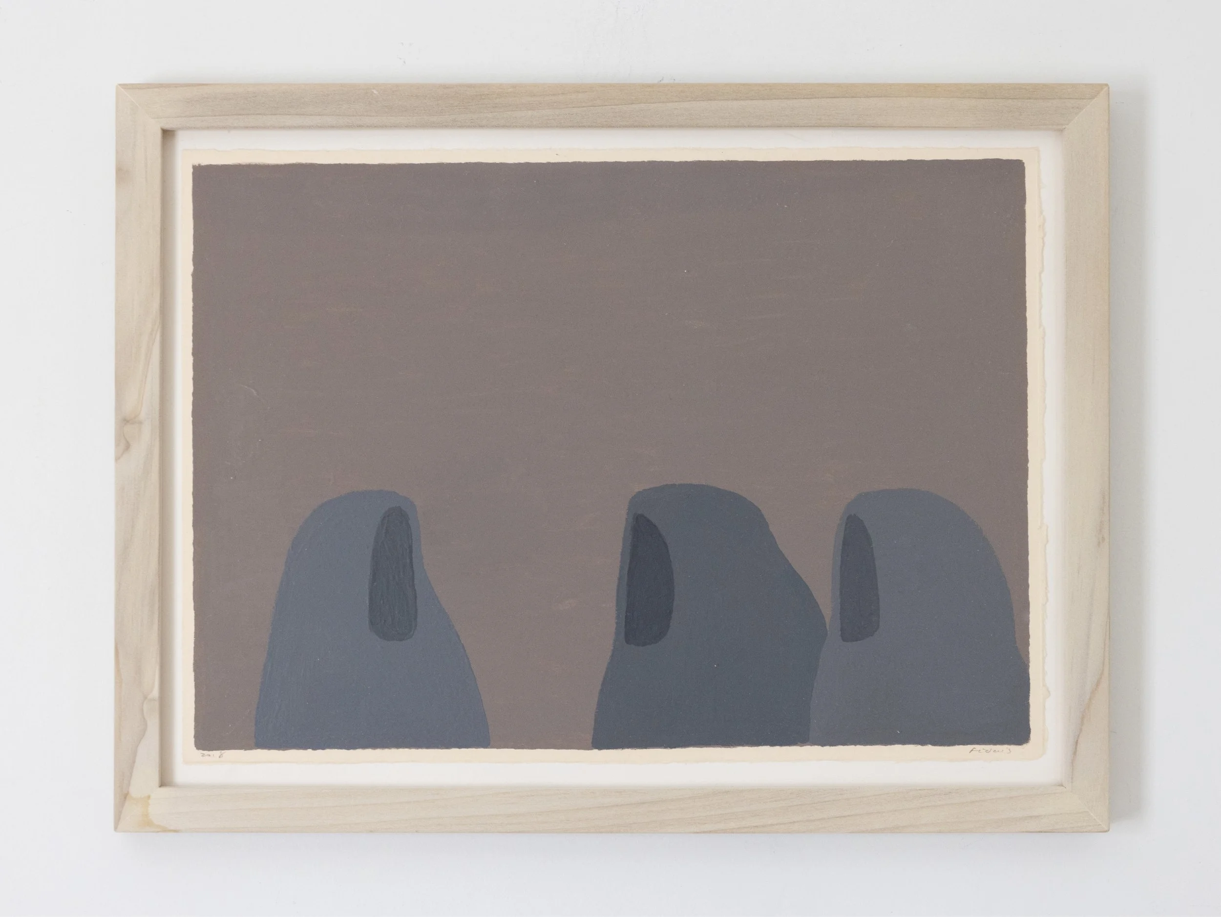 Fidalis Buehler | Hoodie Gathering, 2018 | oil on paper | 9.5 x 13.5 in. | $1,000