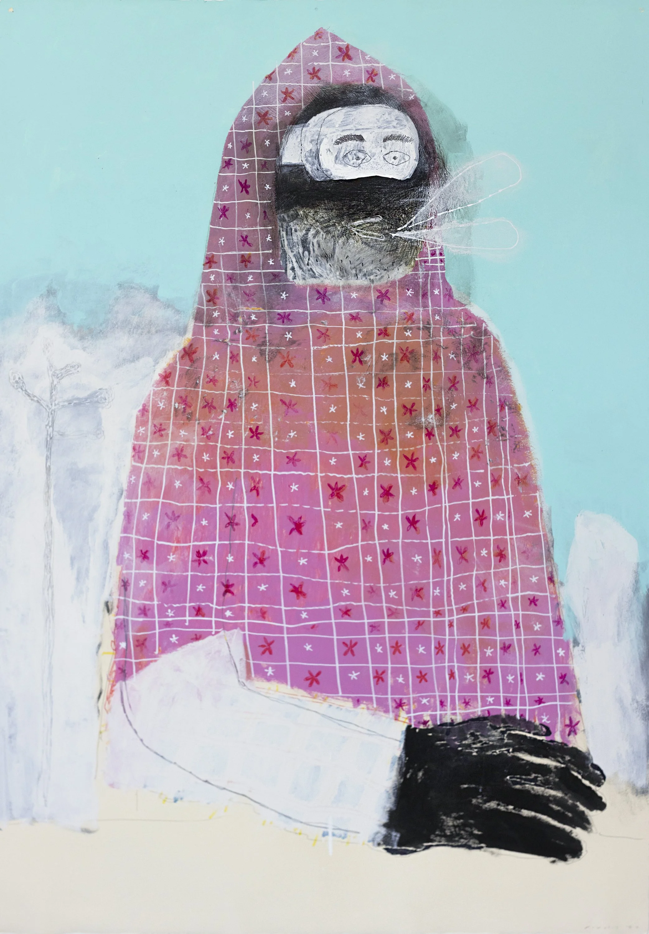 Fidalis Buehler | Magic Words | 2023 | mixed media on paper | 44.25 x 30 in. | $4,200