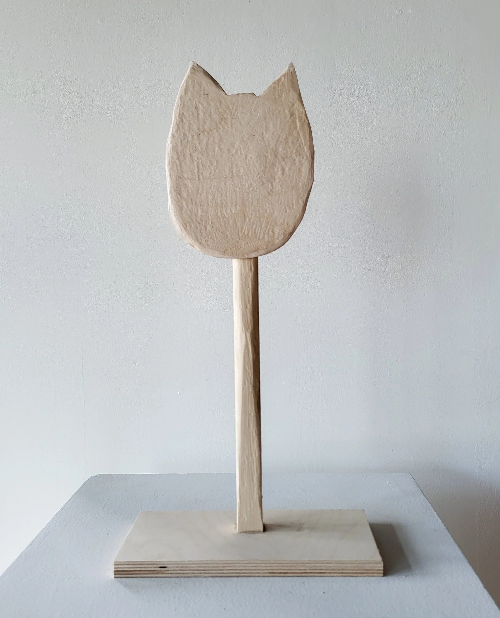 Fidalis Buehler | Cat (Story of the Gathering), 2025 | wood (baltic birch) | 19 x 9 x 4.5 in. | $600