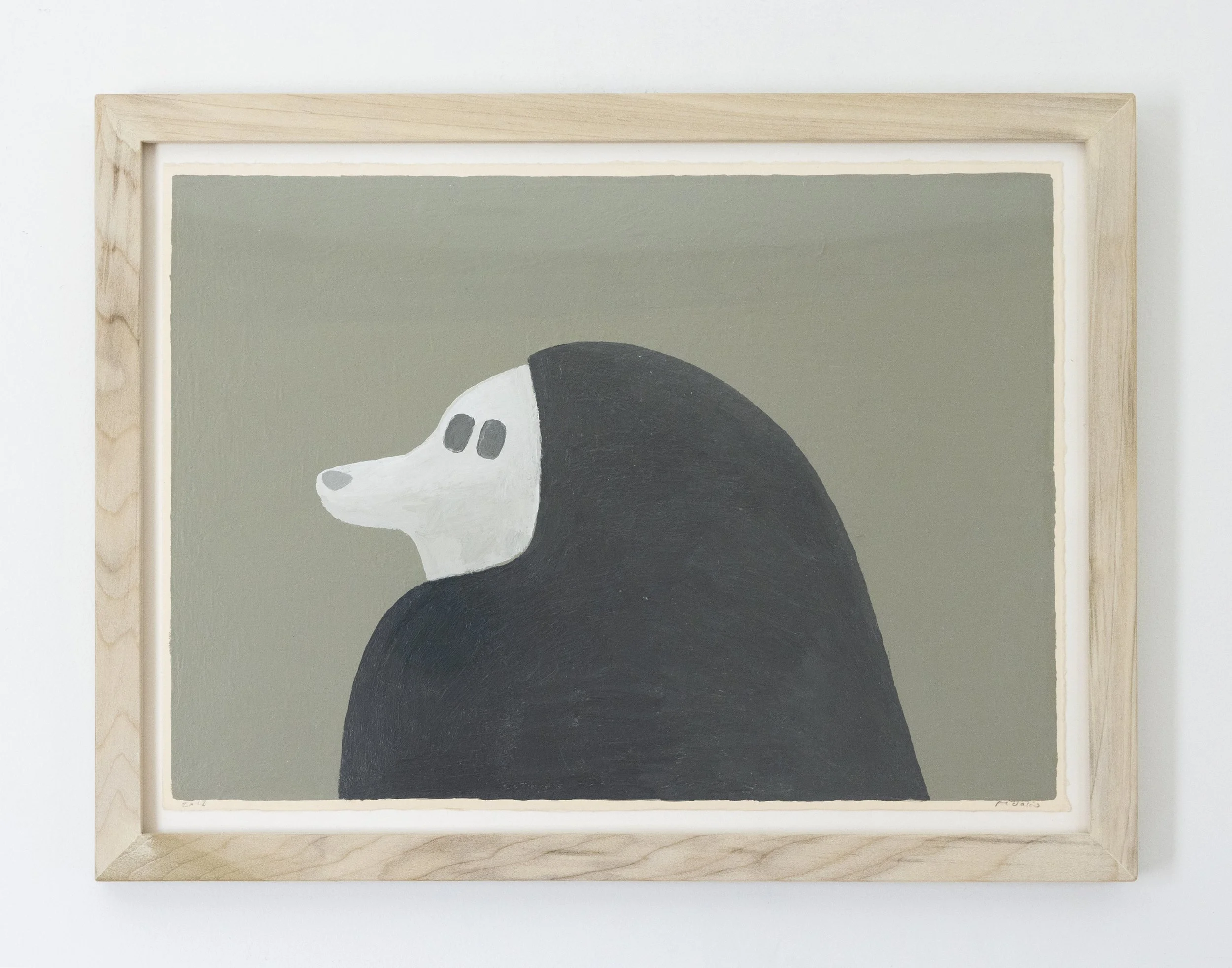 Fidalis Buehler | Dog Hoodie, 2018 | oil on paper | 9.5 x 13.5 in. | $1,000