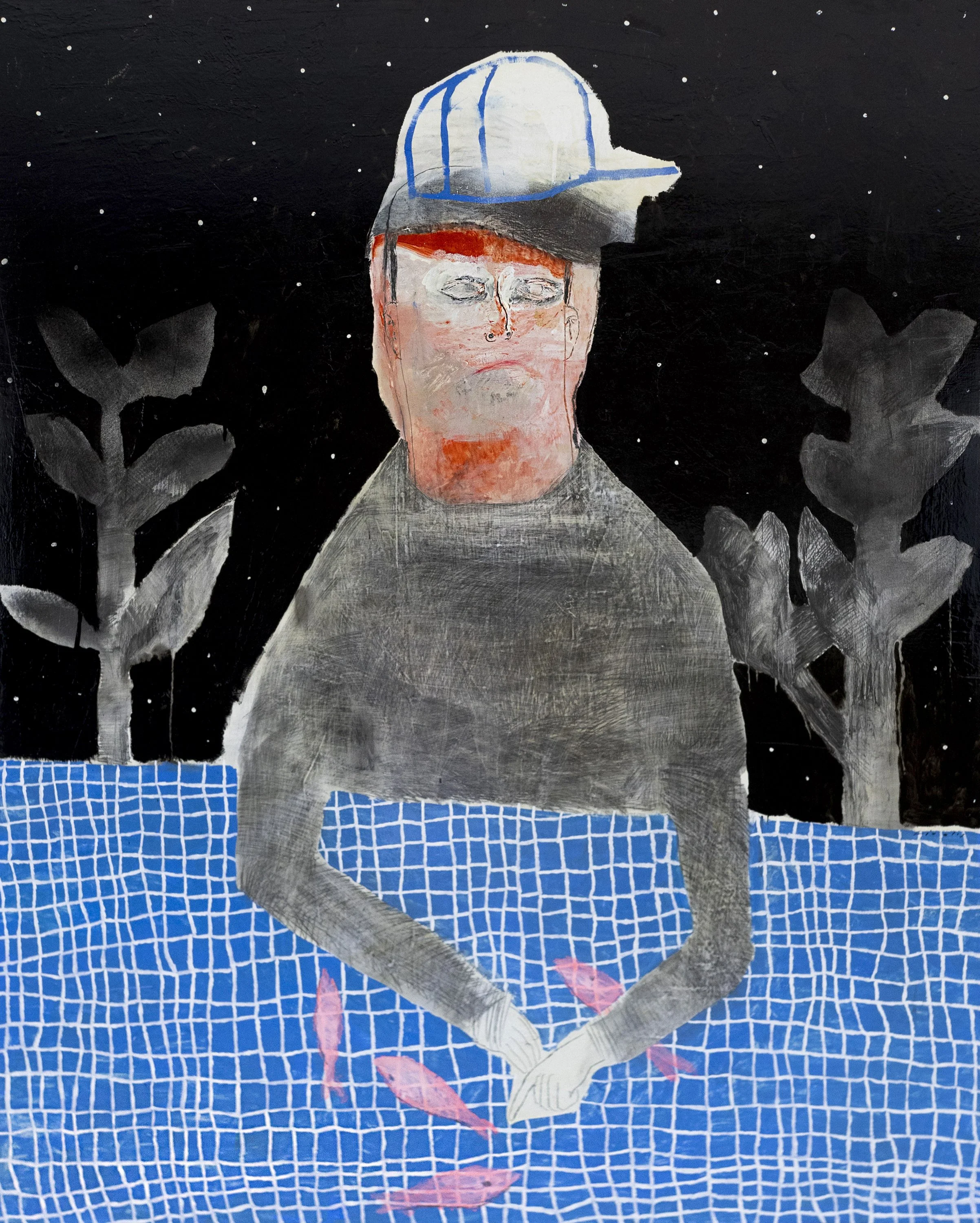 Fidalis Buehler | Night Catch, 2021 | oil on panel | 60 x 48 in. | $8,400